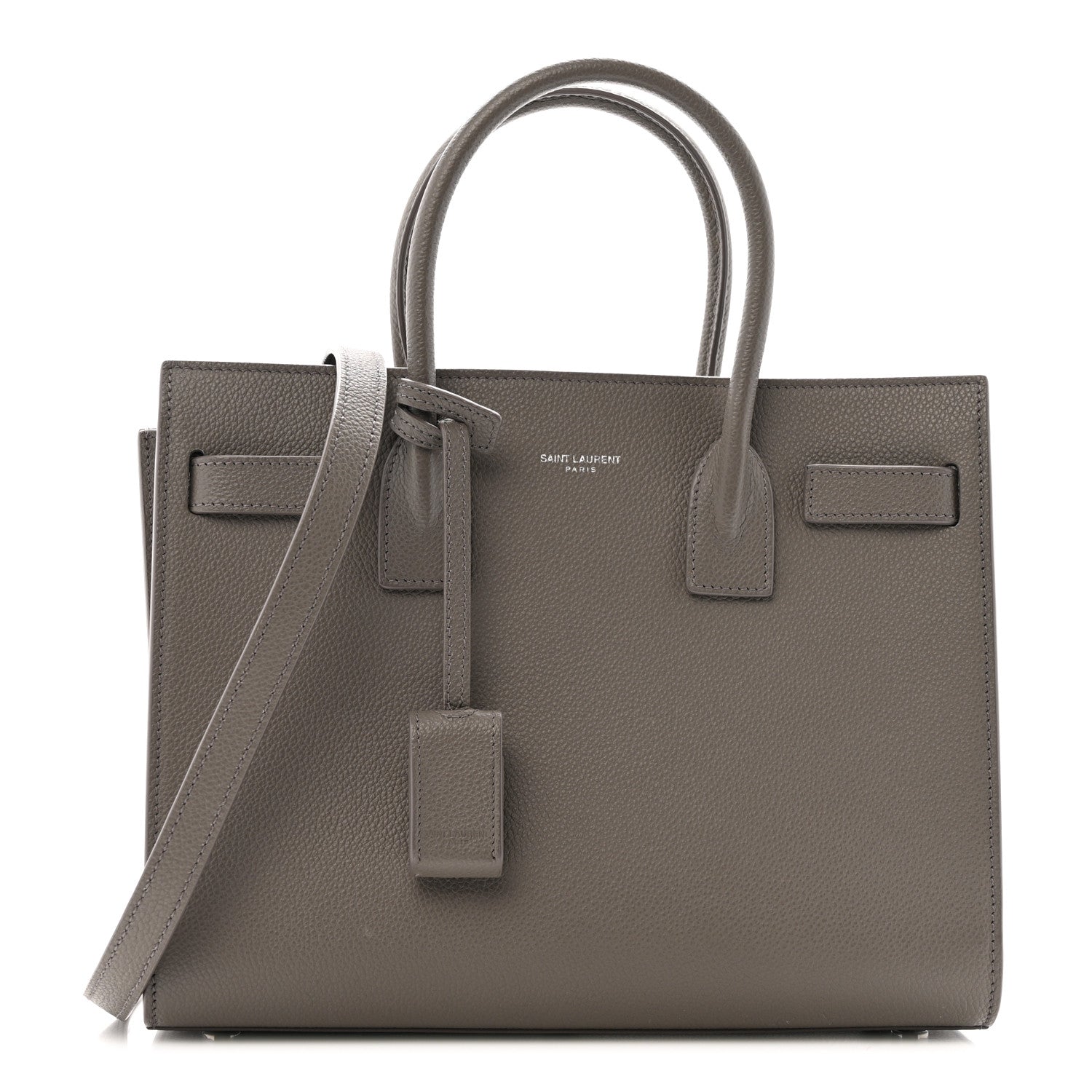 Grained Calfskin Baby Sac De Jour Fog