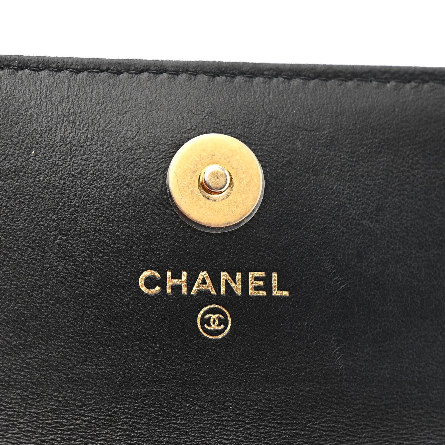 Lambskin Enamel Quilted Pending CC Flap Belt Bag Black