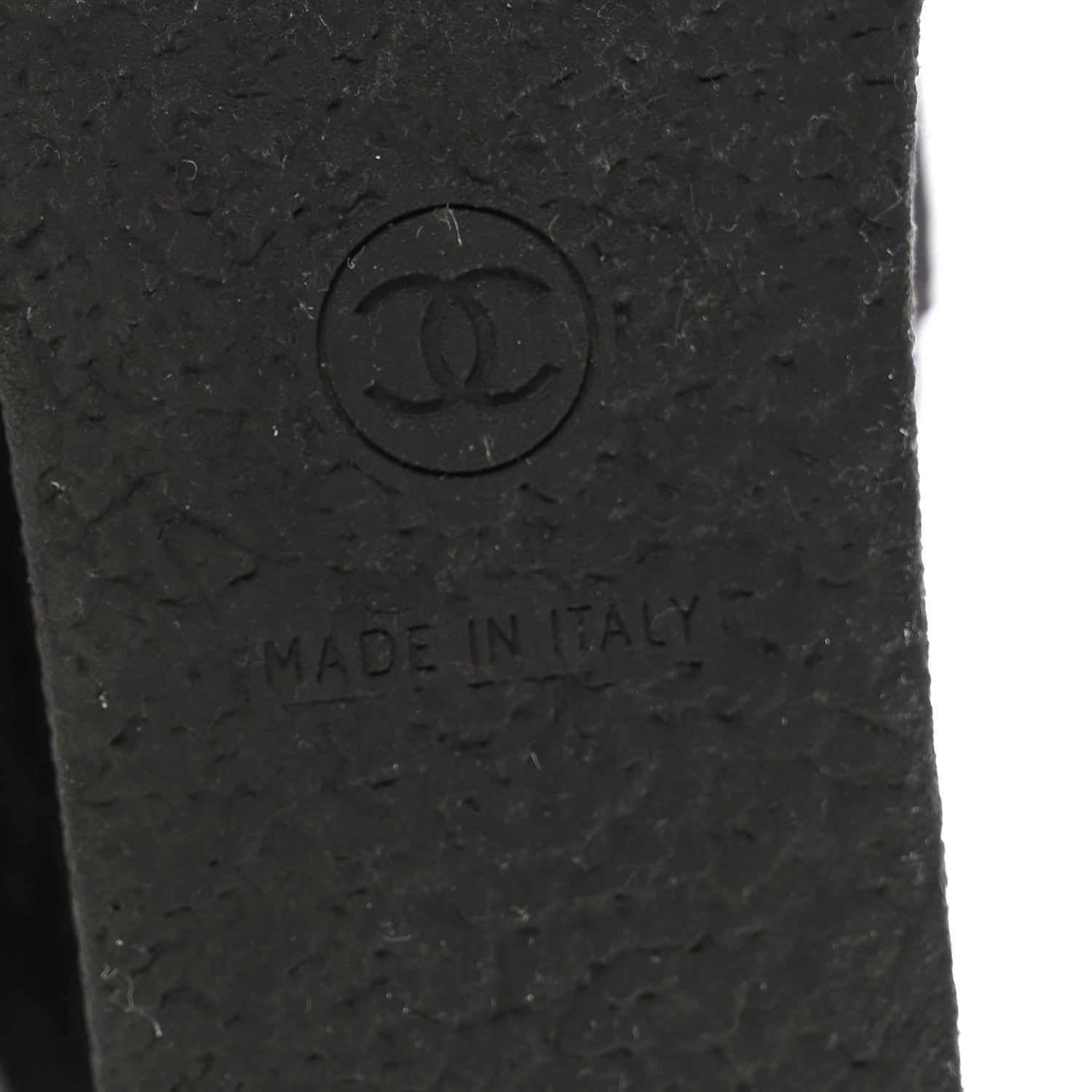 Suede Calfskin Chain Around High Boots 41 Black