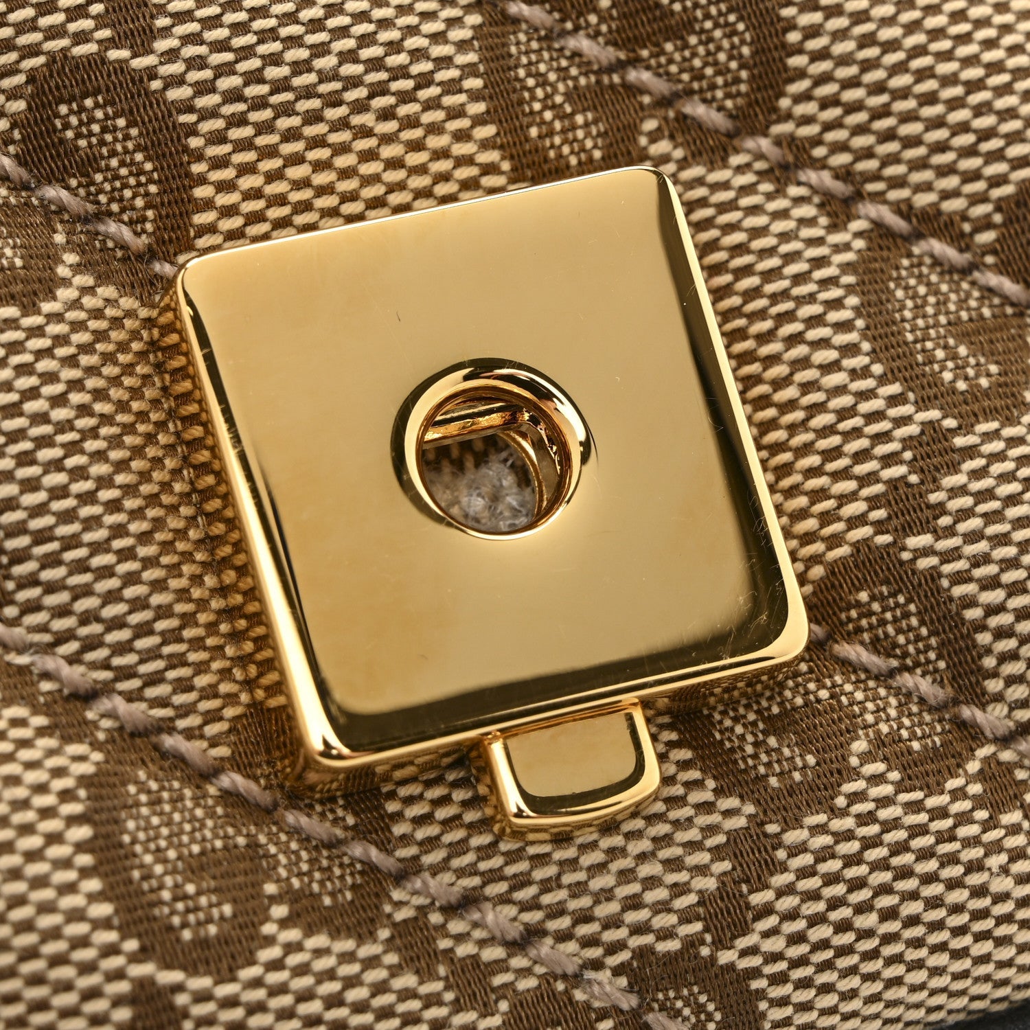 Monogram Matelasse Diagonal Mini GG Marmont Shoulder Bag Beige Black