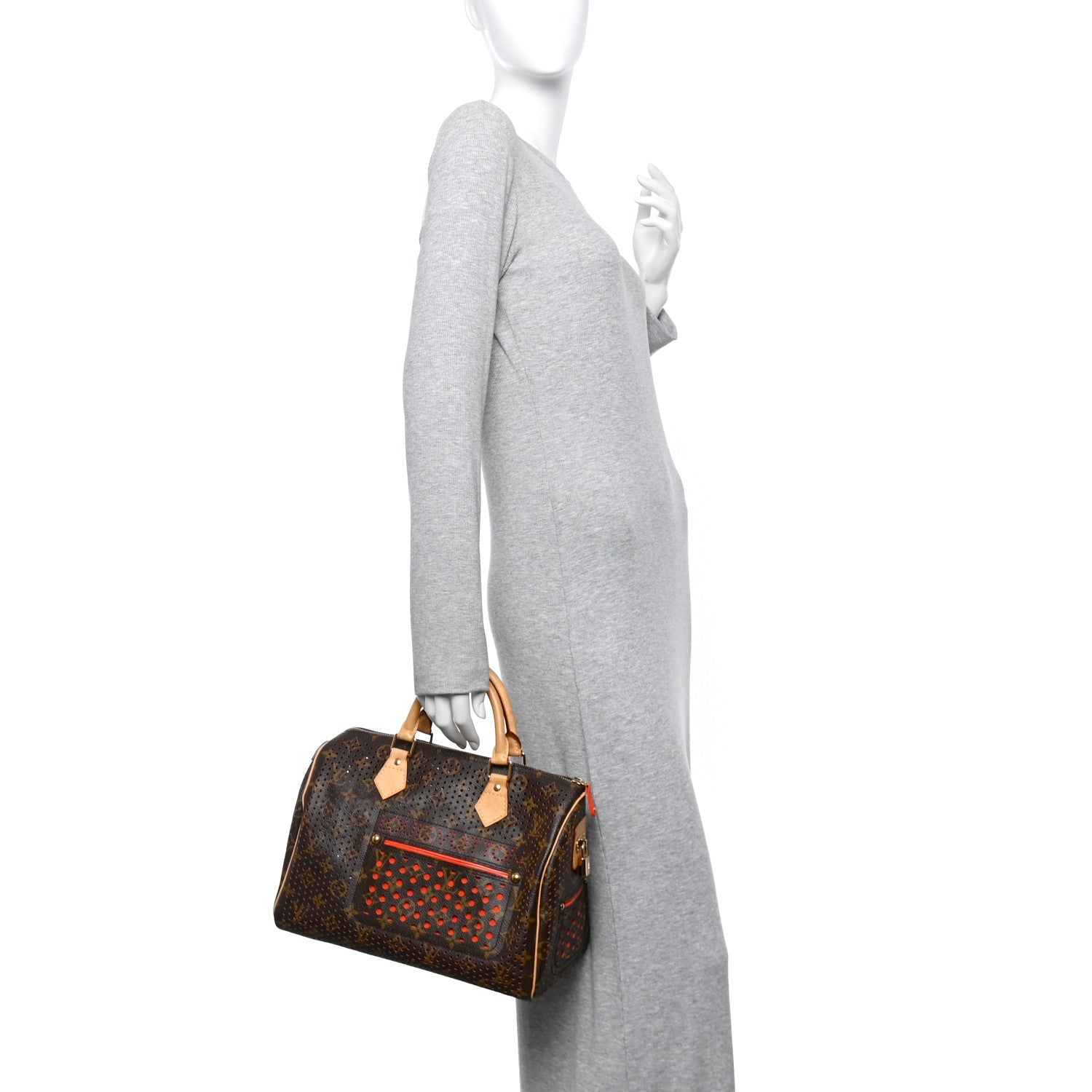 Monogram Perforated Speedy 30 Orange