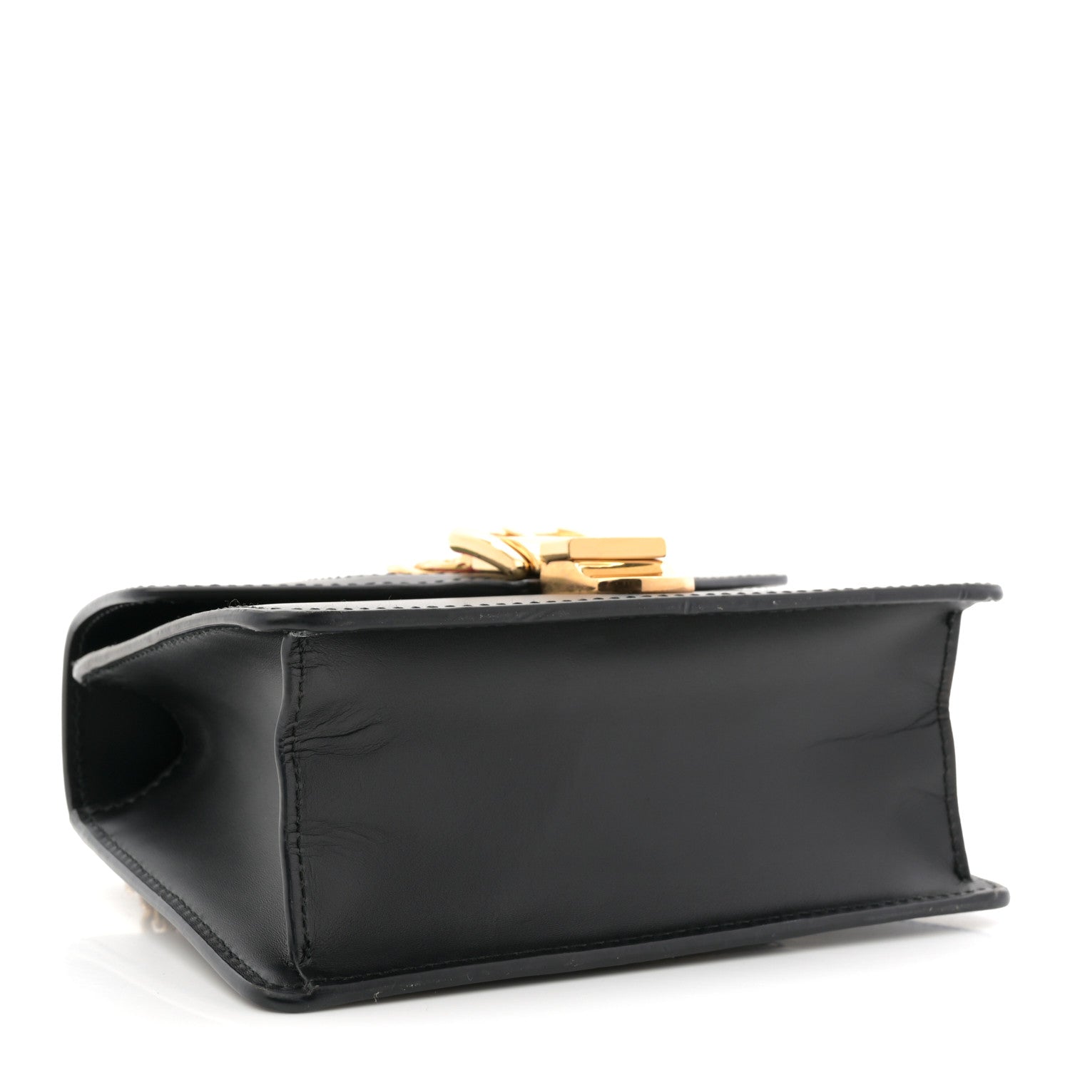 Calfskin Mini Sylvie Shoulder Bag Black