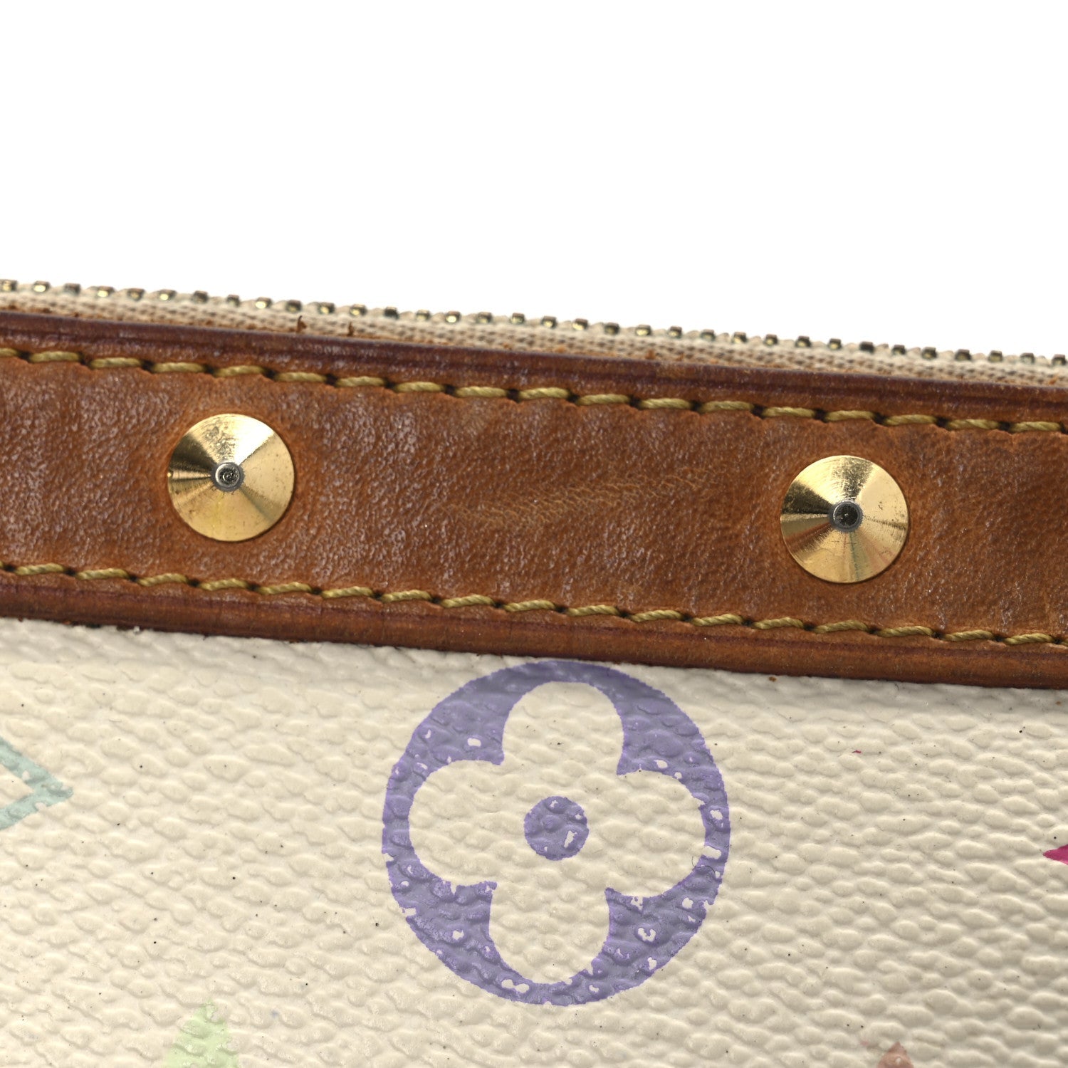 Monogram Multicolor Pochette Accessories White