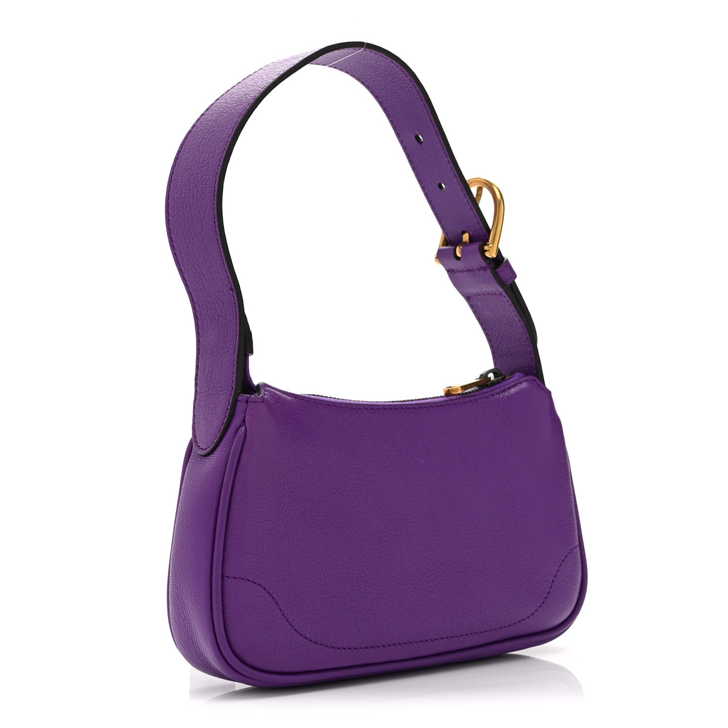 Goatskin Mini Aphrodite Shoulder Bag Shine Purple