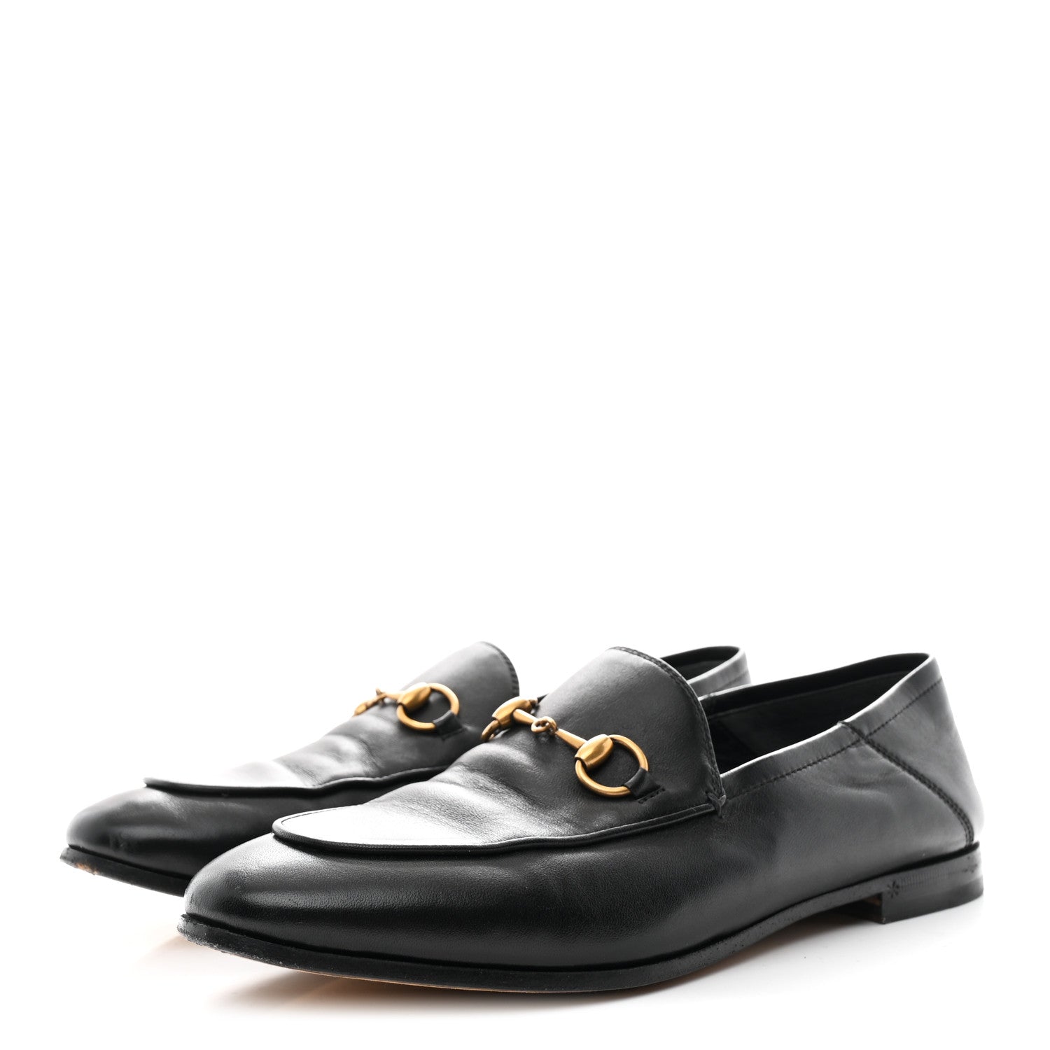 Lambskin Womens Brixton Horsebit Loafers 37.5 Black
