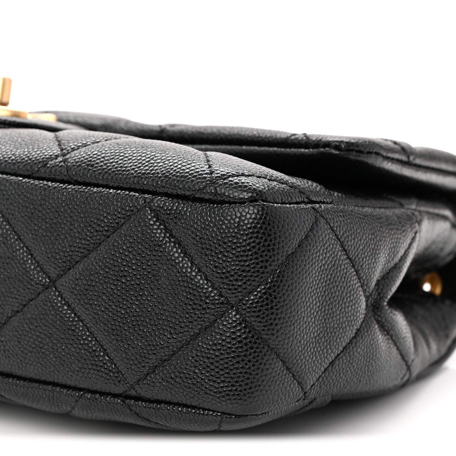 Caviar Quilted Small Funky Match Flap Black