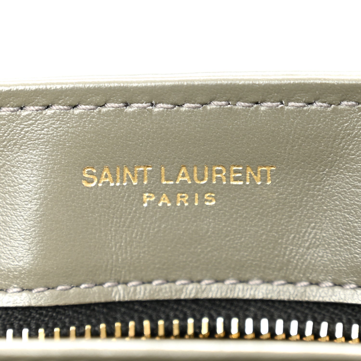 Calfskin Y Quilted Monogram Toy Loulou Crossbody Bag Grey Kaki