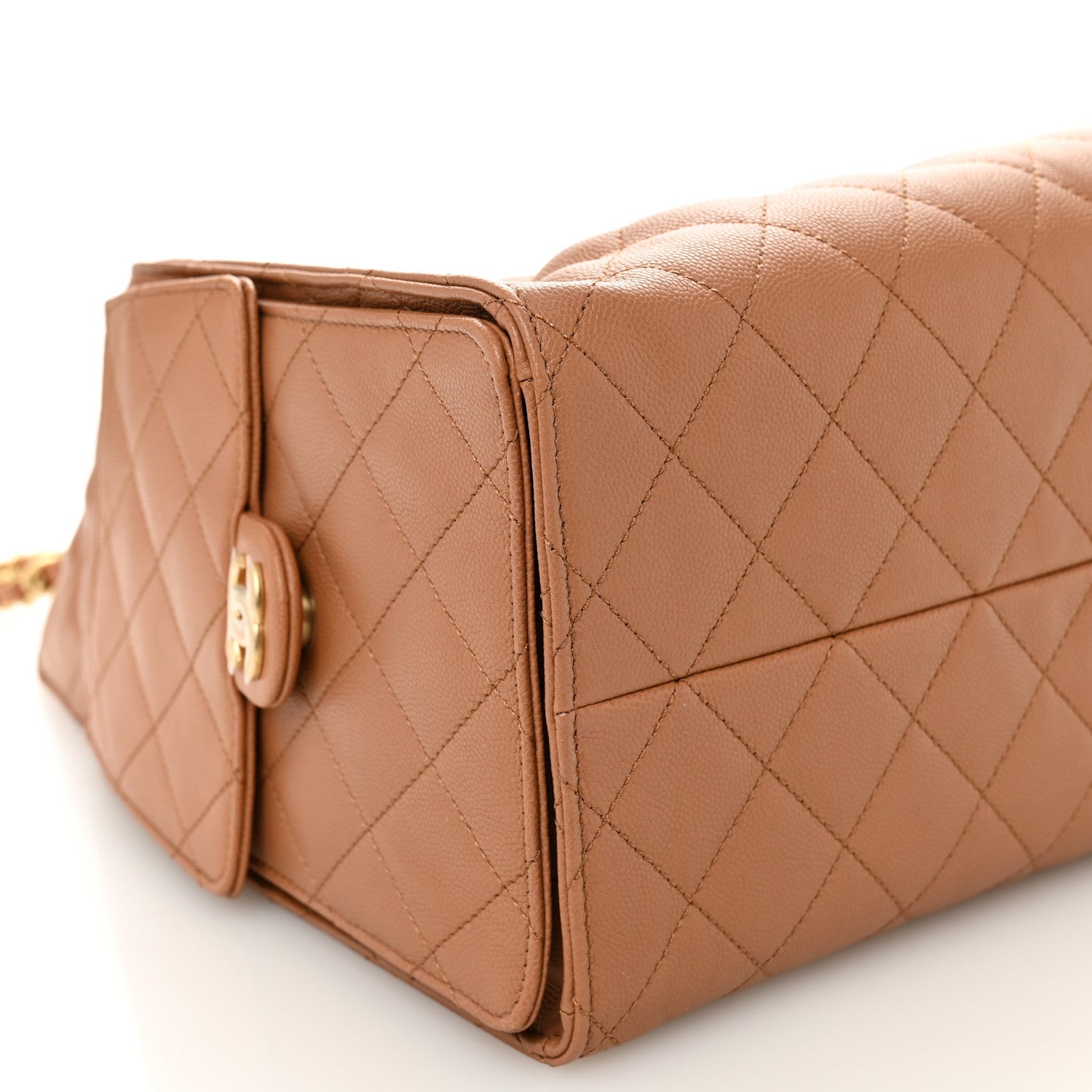 Caviar Quilted Medium Chanel 25 Handbag Brown