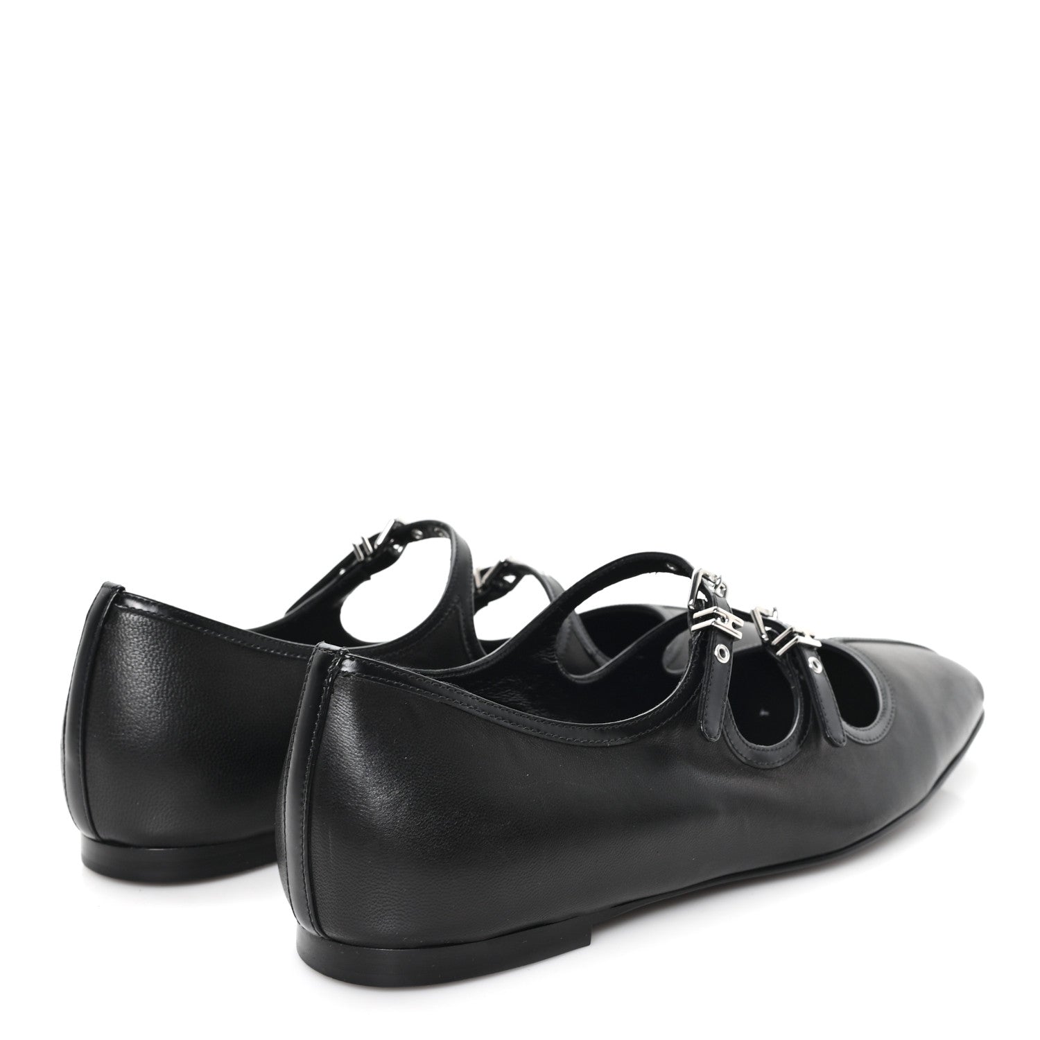 Nappa Toscan Calfskin Lilia Ballet Flats 38 Black