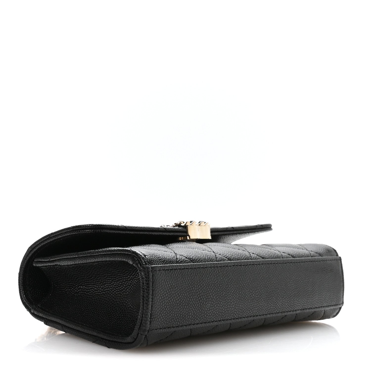 Caviar Quilted Chain Match Top Handle Phone Holder With Chain Black