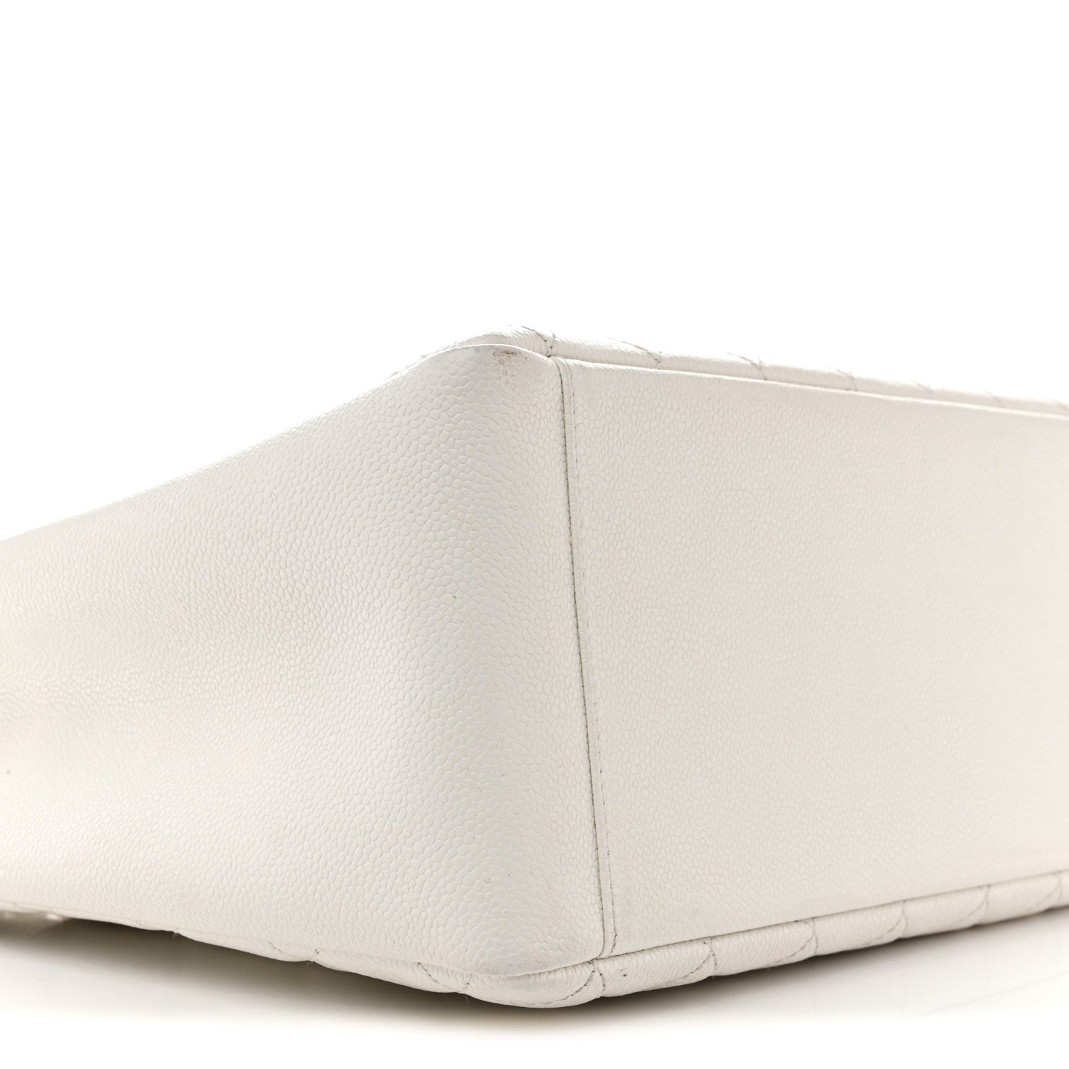 Caviar Quilted Grand Shopping Tote GST White