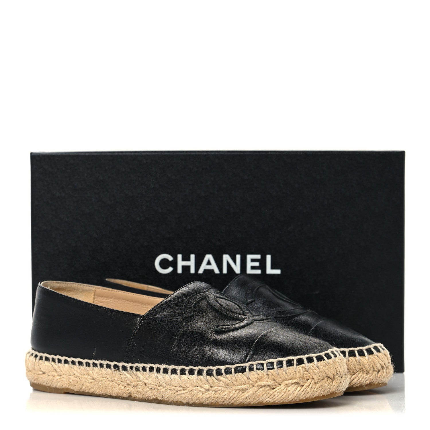 Lambskin CC Espadrilles 36 Black