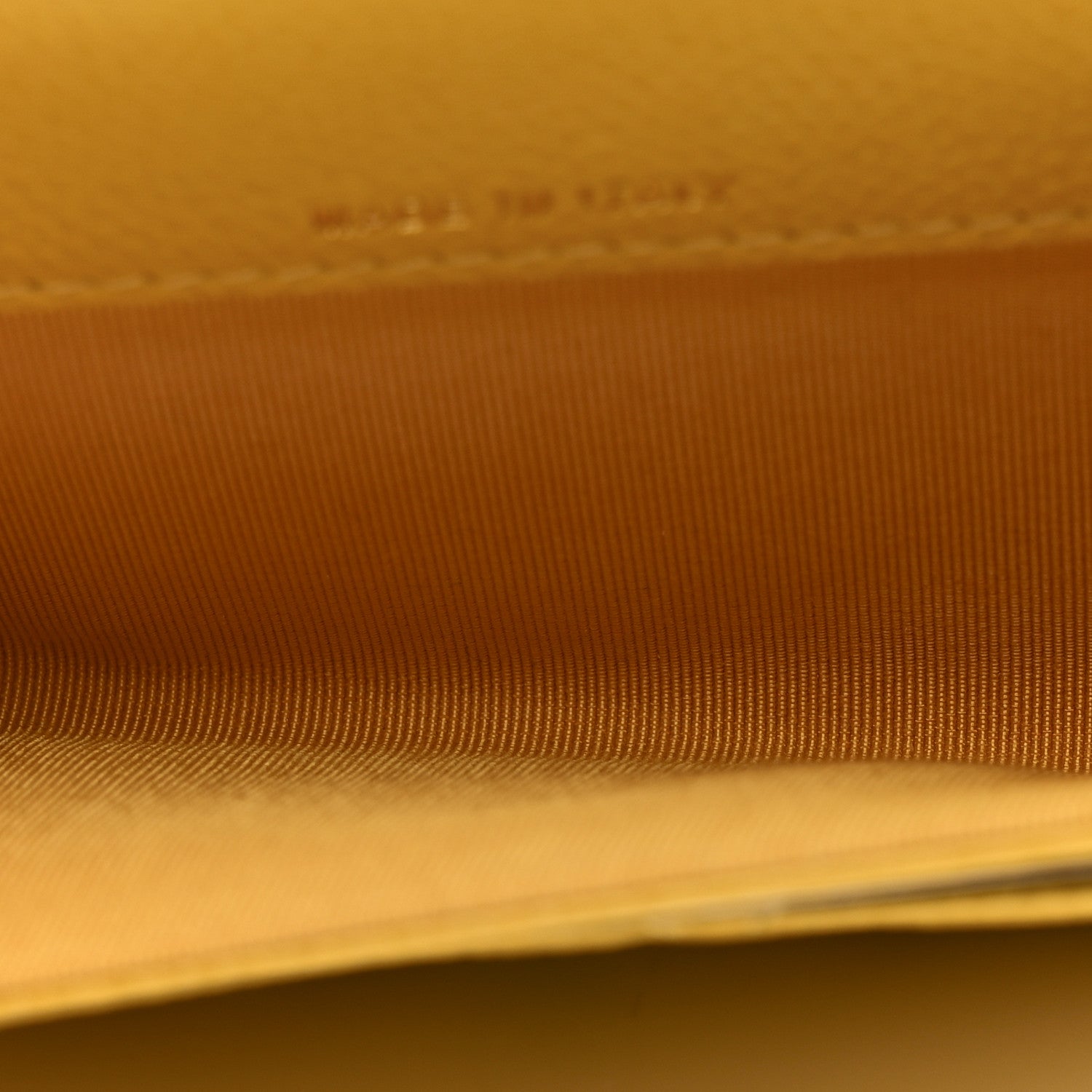 Caviar Quilted Flap Card Holder Wallet Yellow