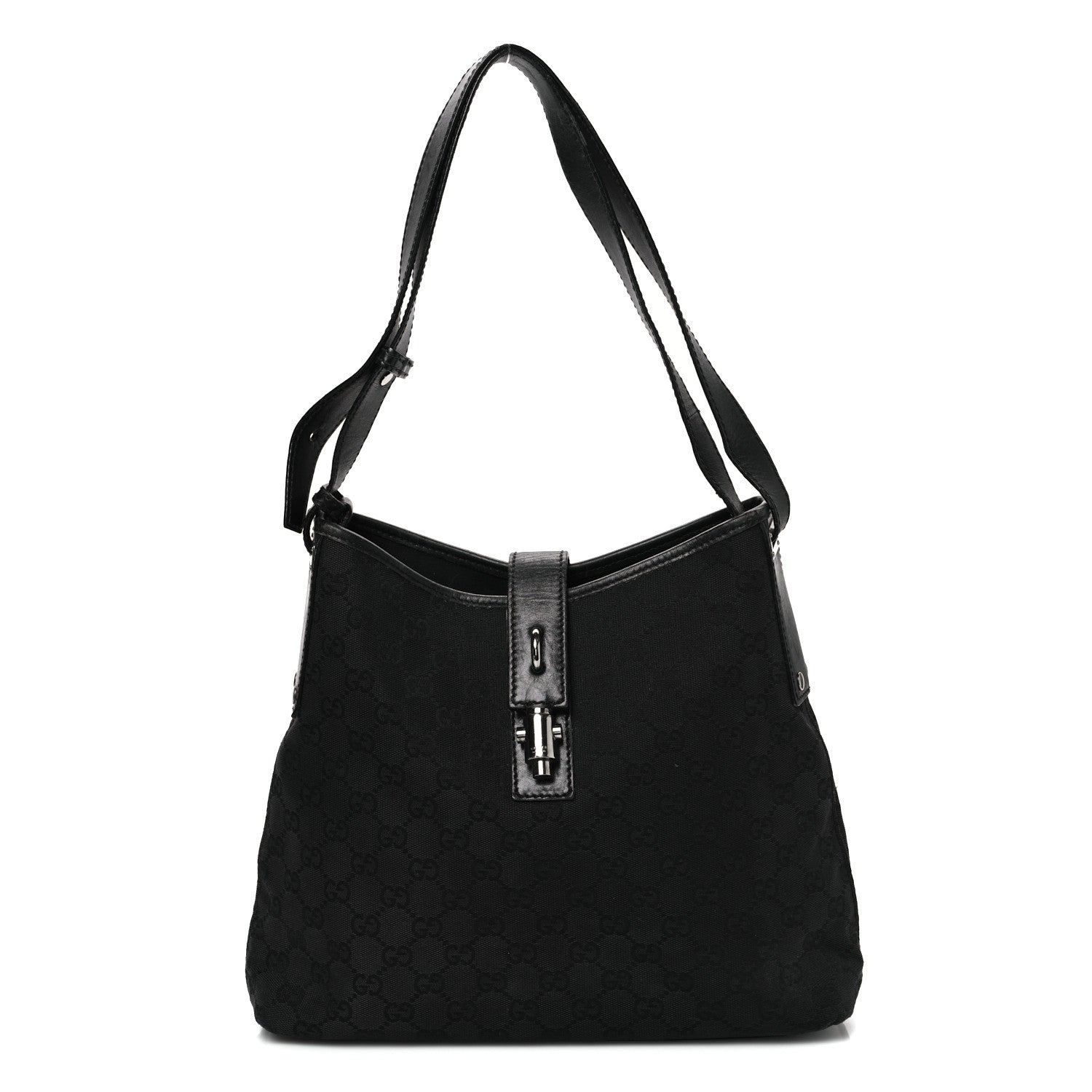 Monogram Piston Shoulder Bag Black