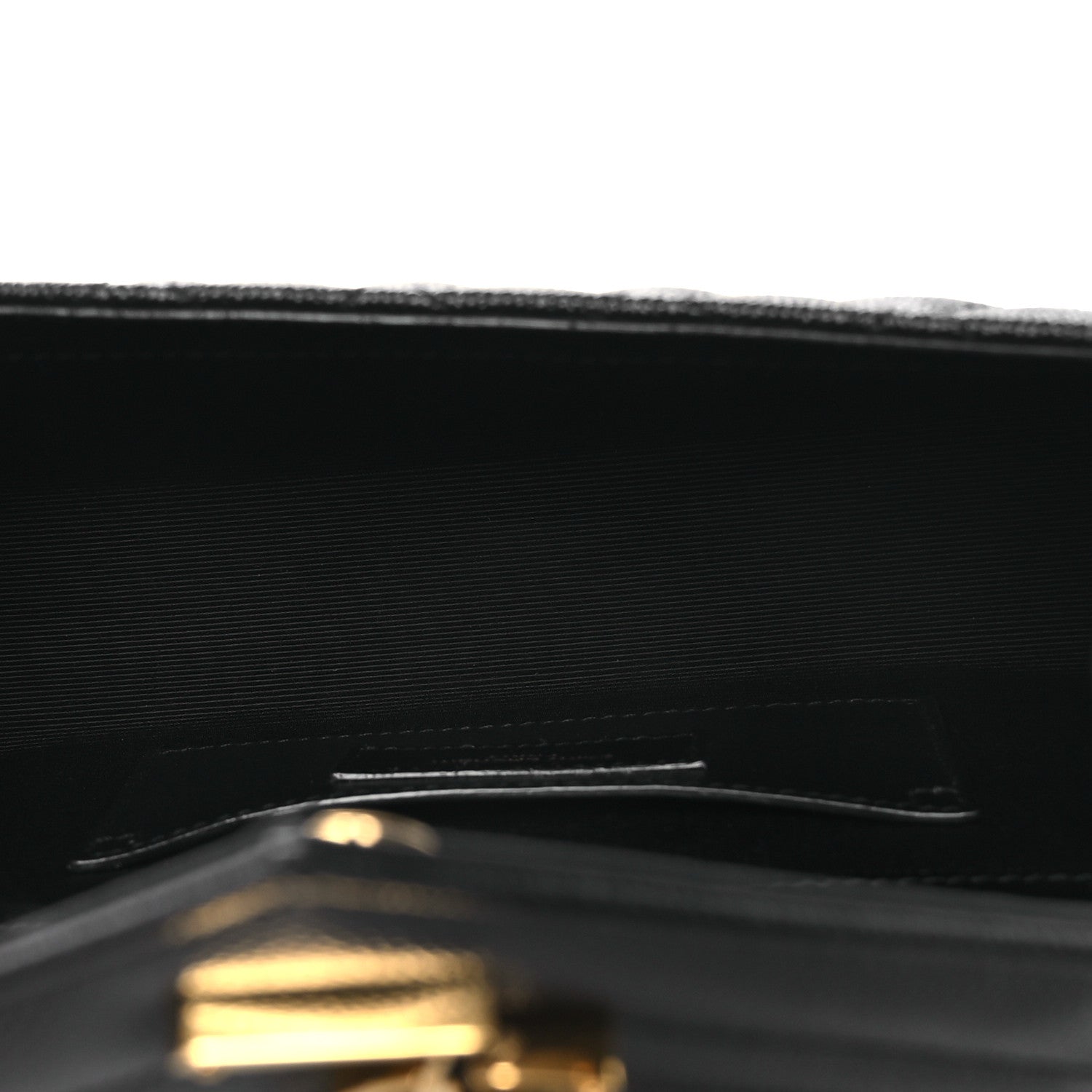 Grain De Poudre Textured Mixed Matelasse Triquilt Small Monogram Satchel Black
