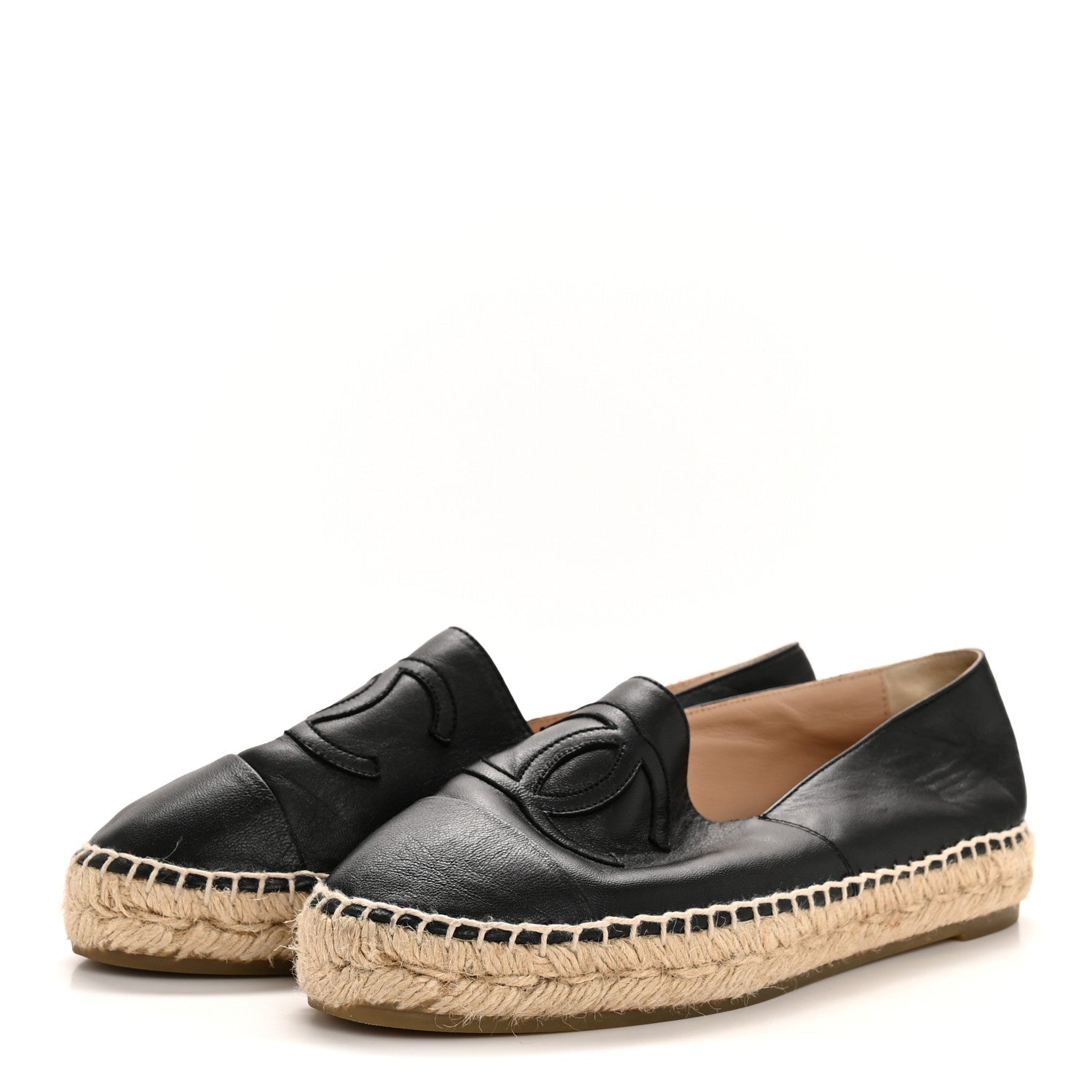 Lambskin CC Espadrilles 37 Black