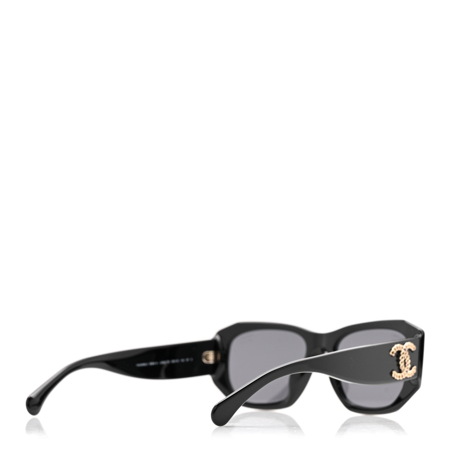 Acetate Rectangle Sunglasses 5554-A Black