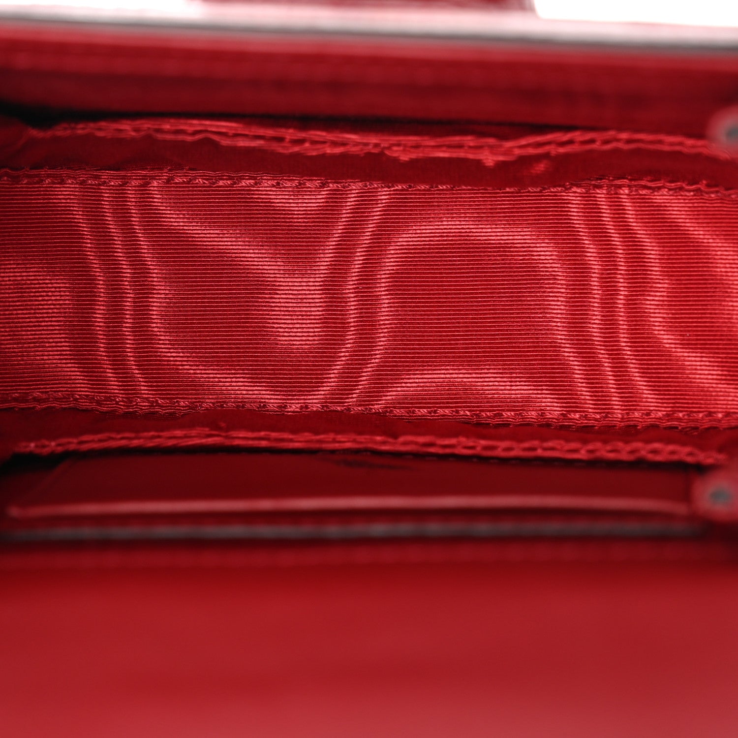 Moire Fabric Calfskin Rhinestone Monogram Monochrome Lizard Embossed Mini Bamboo 1947 Top Handle Chain Bag Red