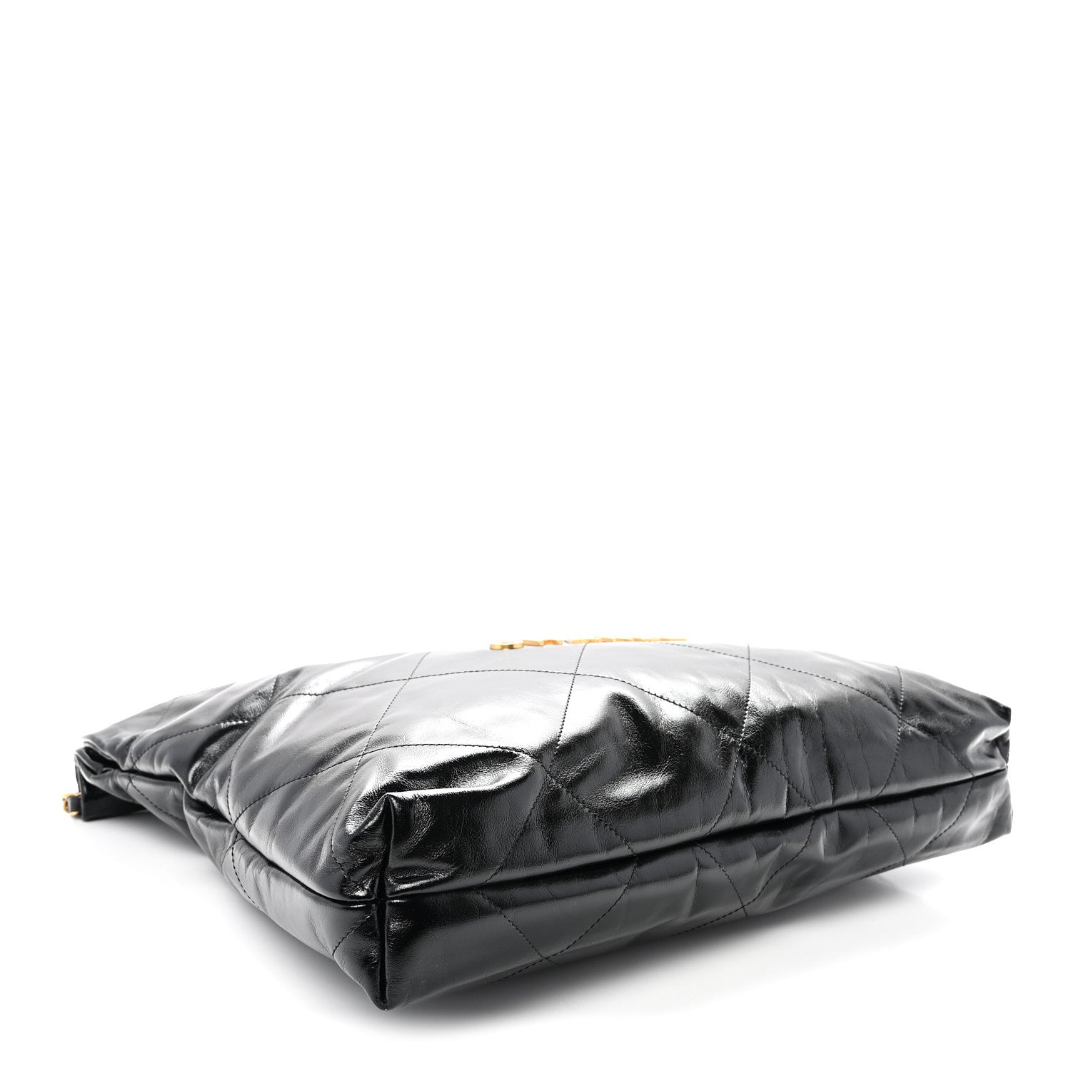 Shiny Calfskin Quilted Chanel 22 Black
