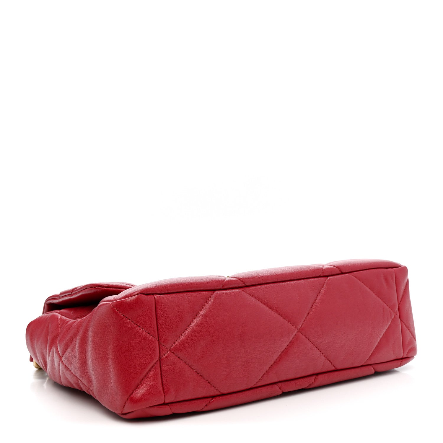 Goatskin Quilted Large Chanel 19 Flap Dark Pink