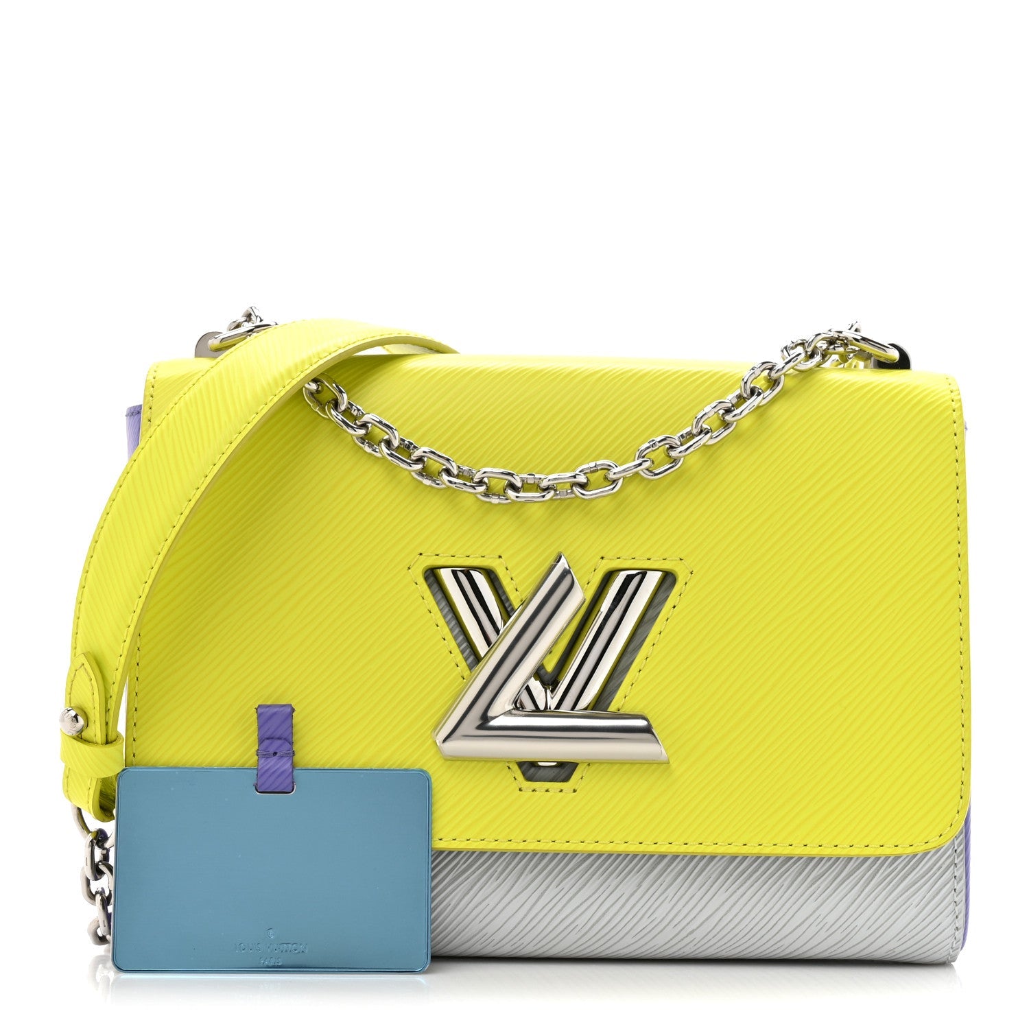 Epi Twist Shoulder Bag MM Purple Yellow Grey