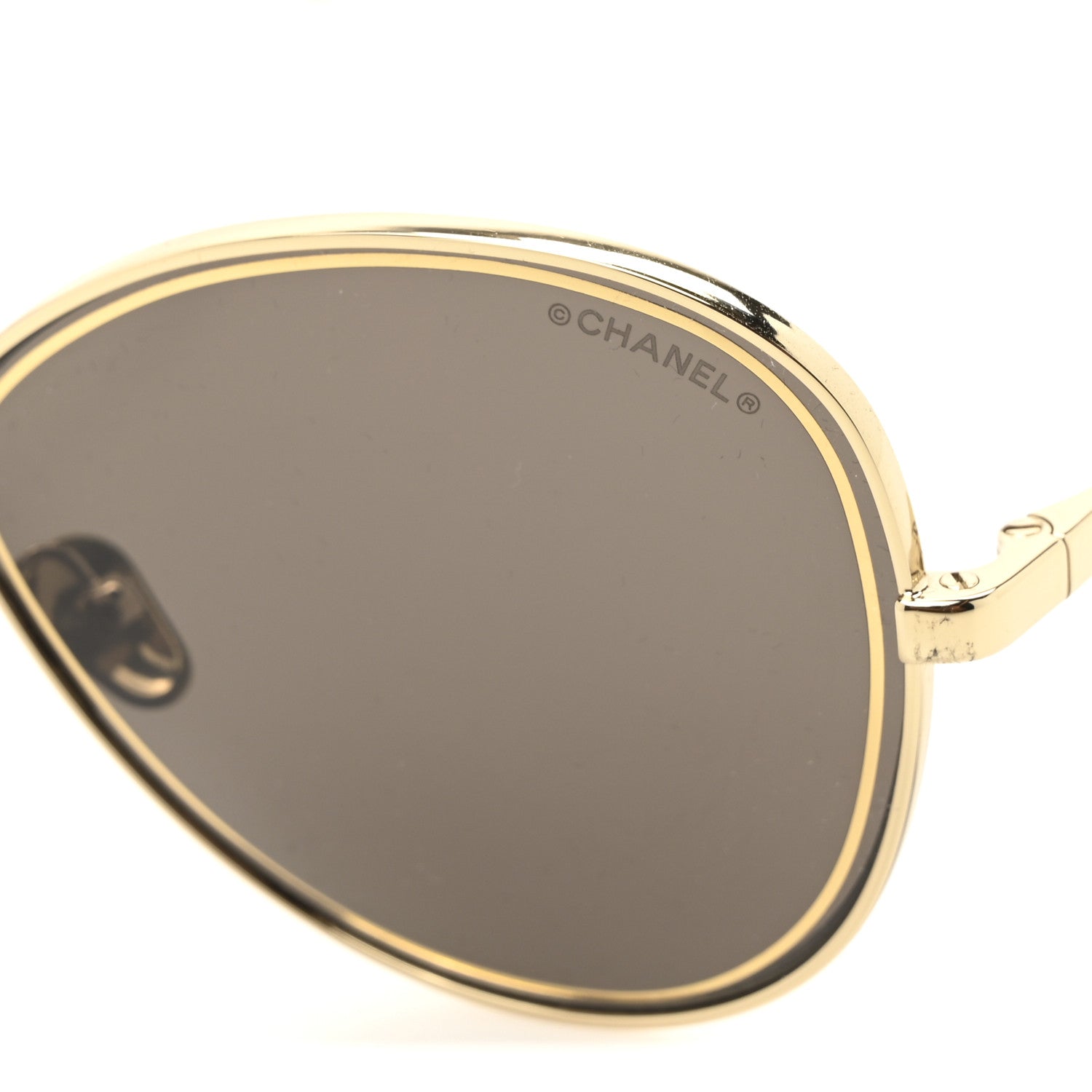 Metal Frame CC Sunglasses 4266 Gold