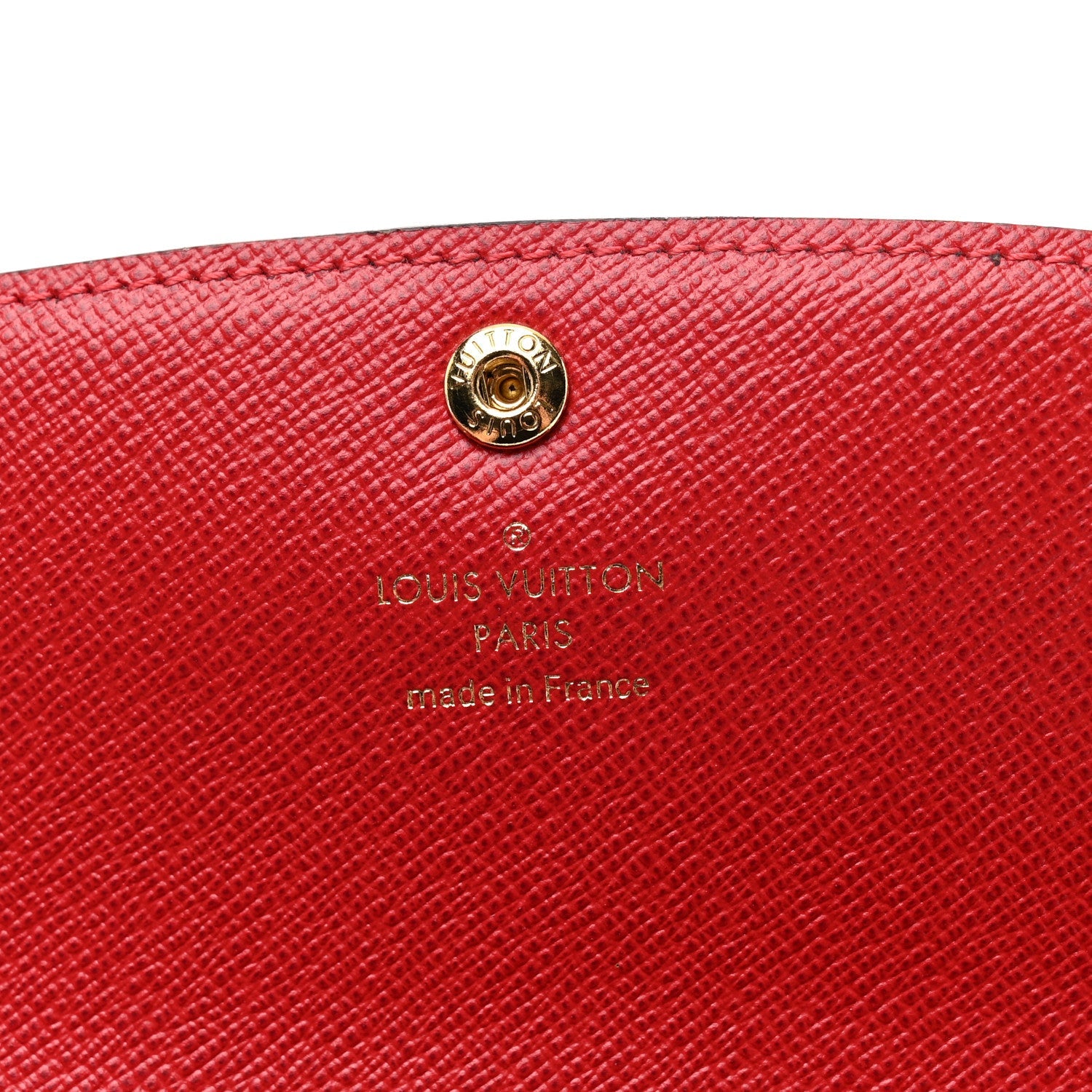 Damier Ebene Emilie Wallet Red