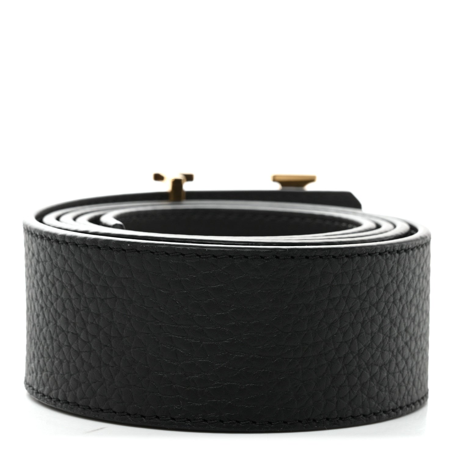 Calfskin 40mm Damier LV Initiales Reversible Belt 95 38 Gray Black