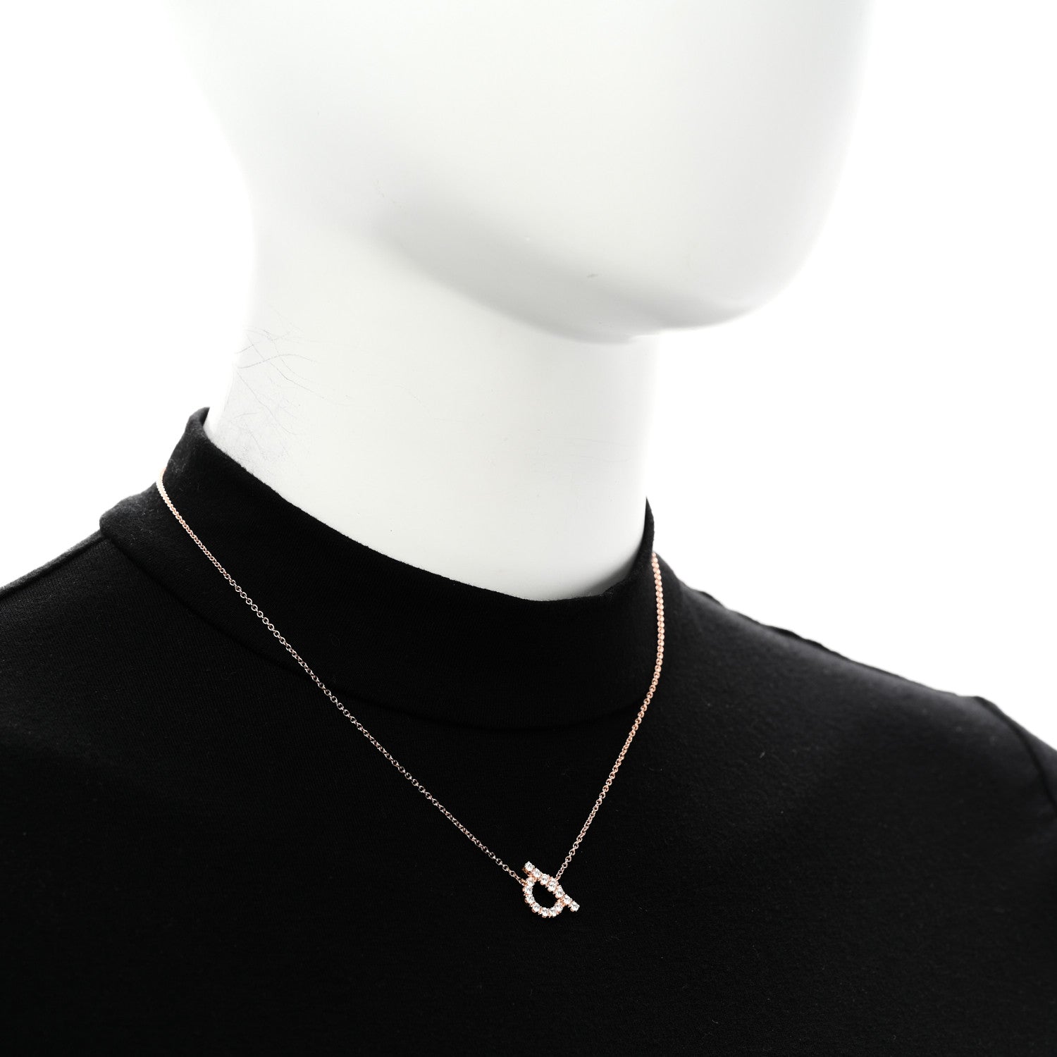 18K Rose Gold Diamond Finesse Pendant Necklace