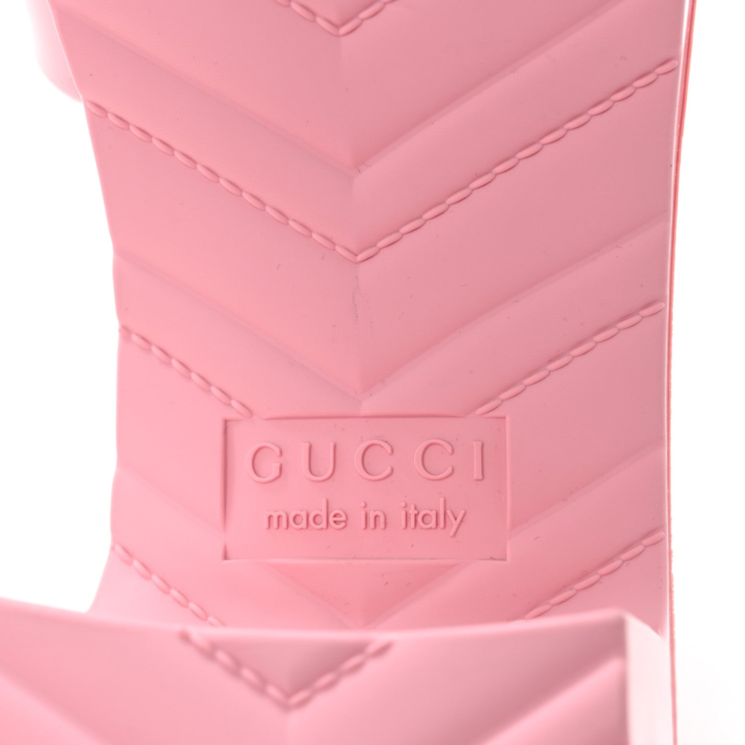 Rubber Gucci Logo Womens Platform 20/60mm Slide Sandals 37 Wild Rose