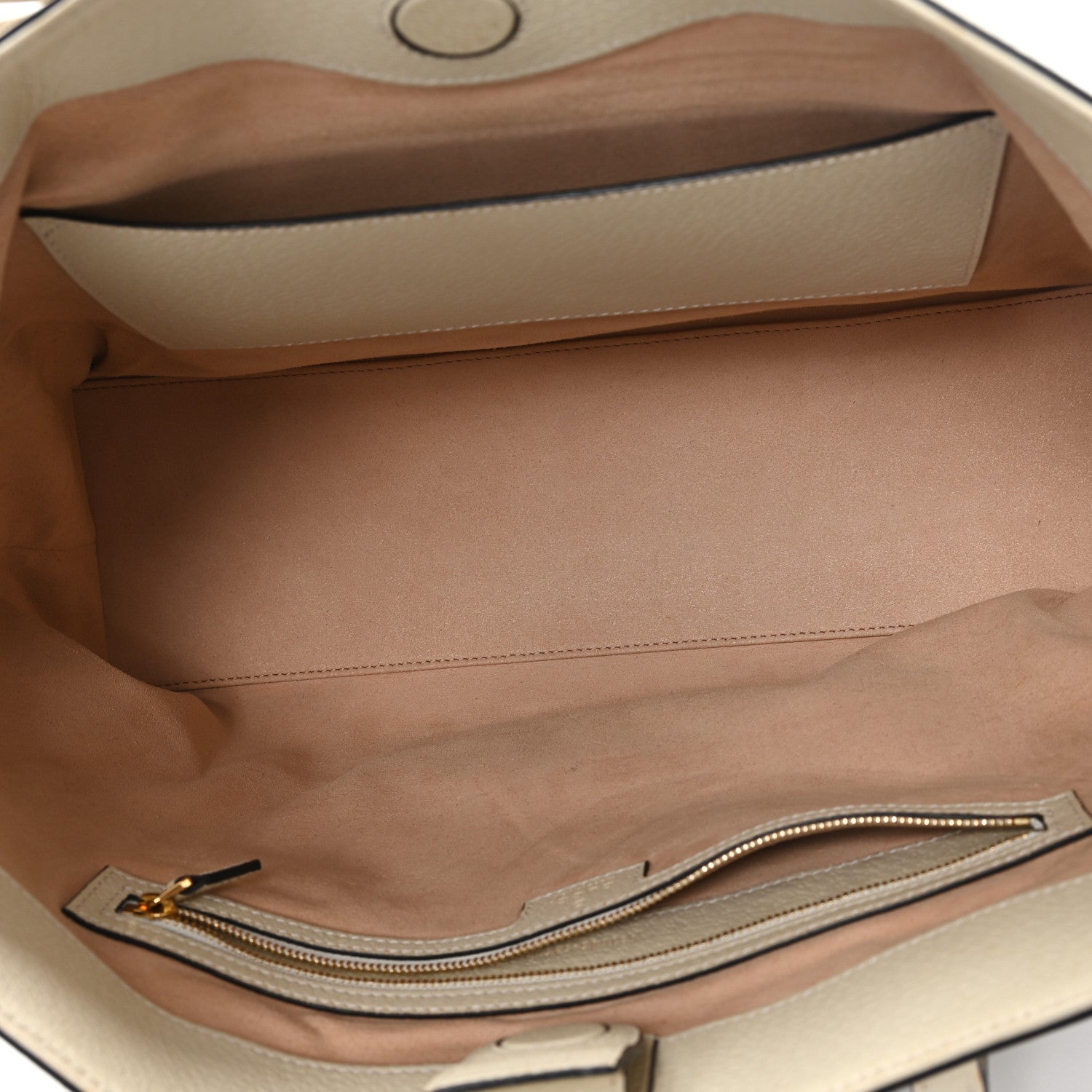 GG Supreme Monogram Textured Dollar Calfskin Web Medium Ophidia Shopping Tote Beige Ebony Mystic White
