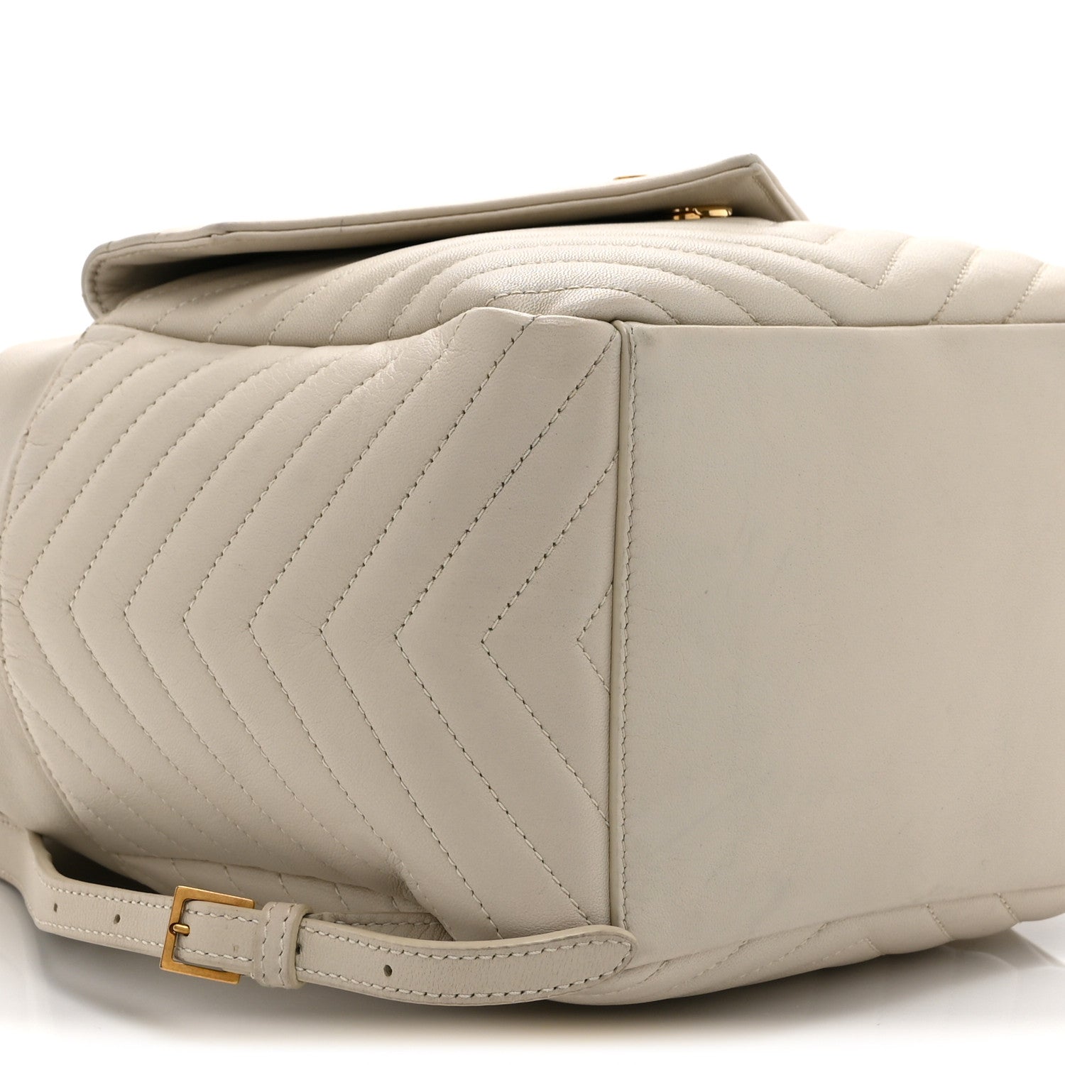 Lambskin Matelasse Monogram Joe Backpack Cream