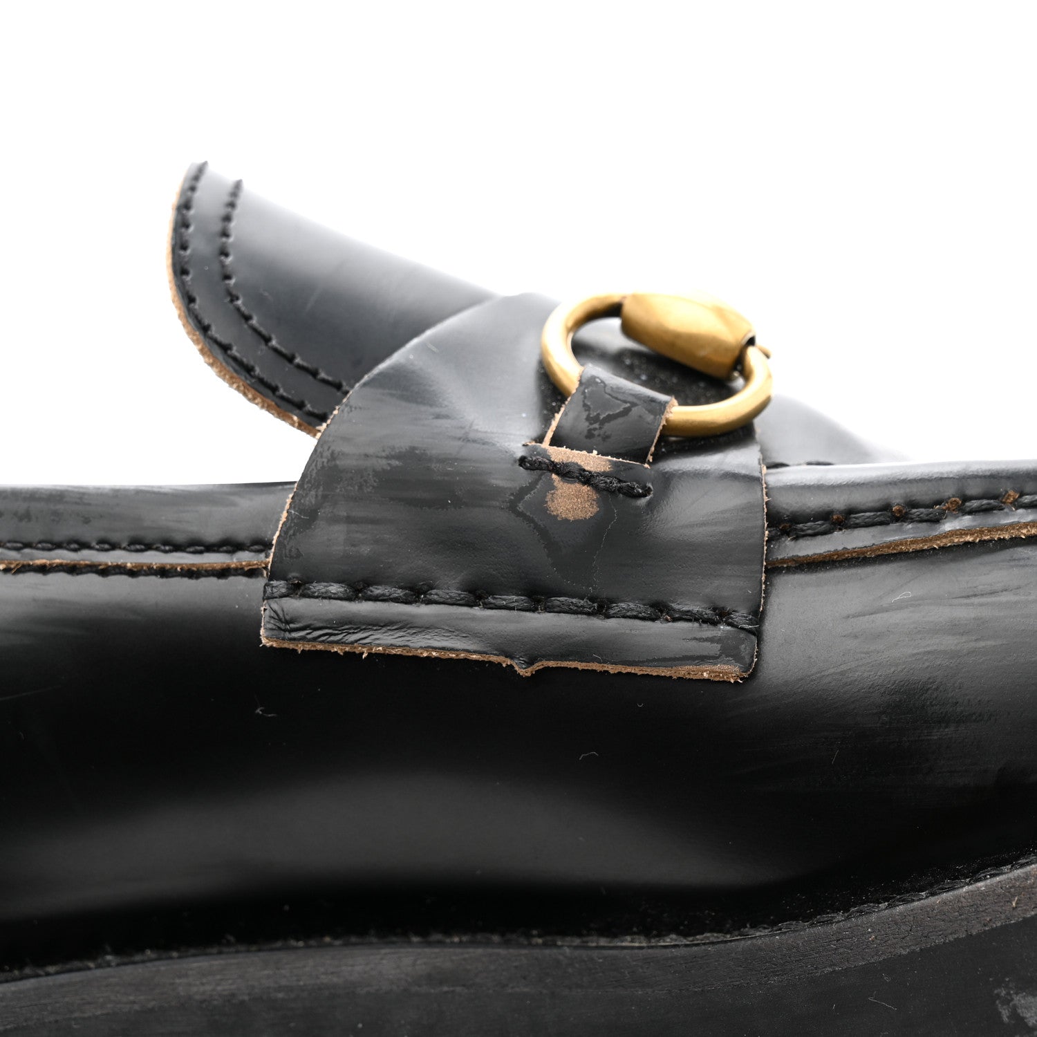 Cordovan Lux Womens Harald Horsebit 25mm Platform Loafers 38.5 Black