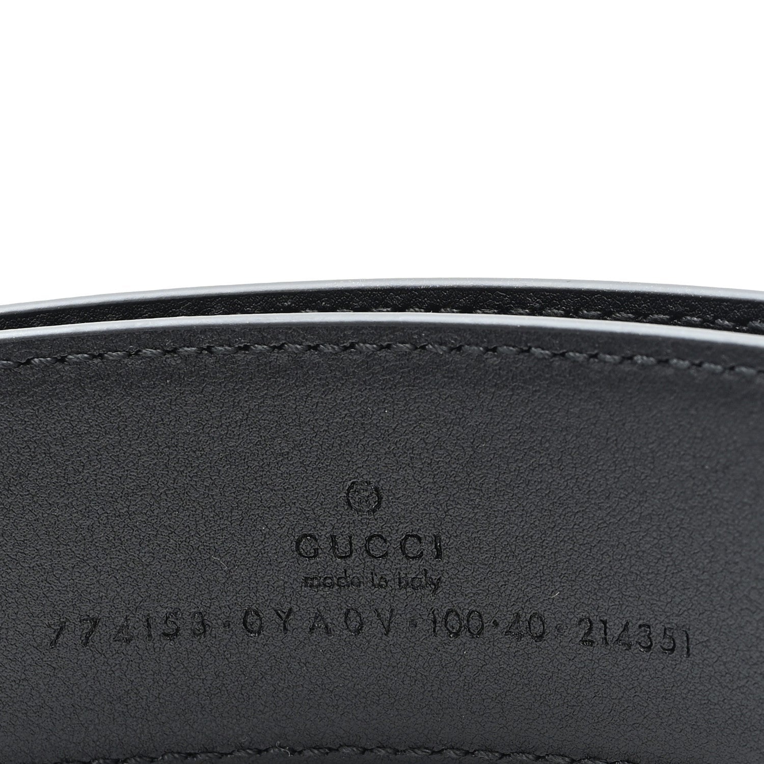 Plutone Calfskin Double G Belt 40mm 100 40 Black
