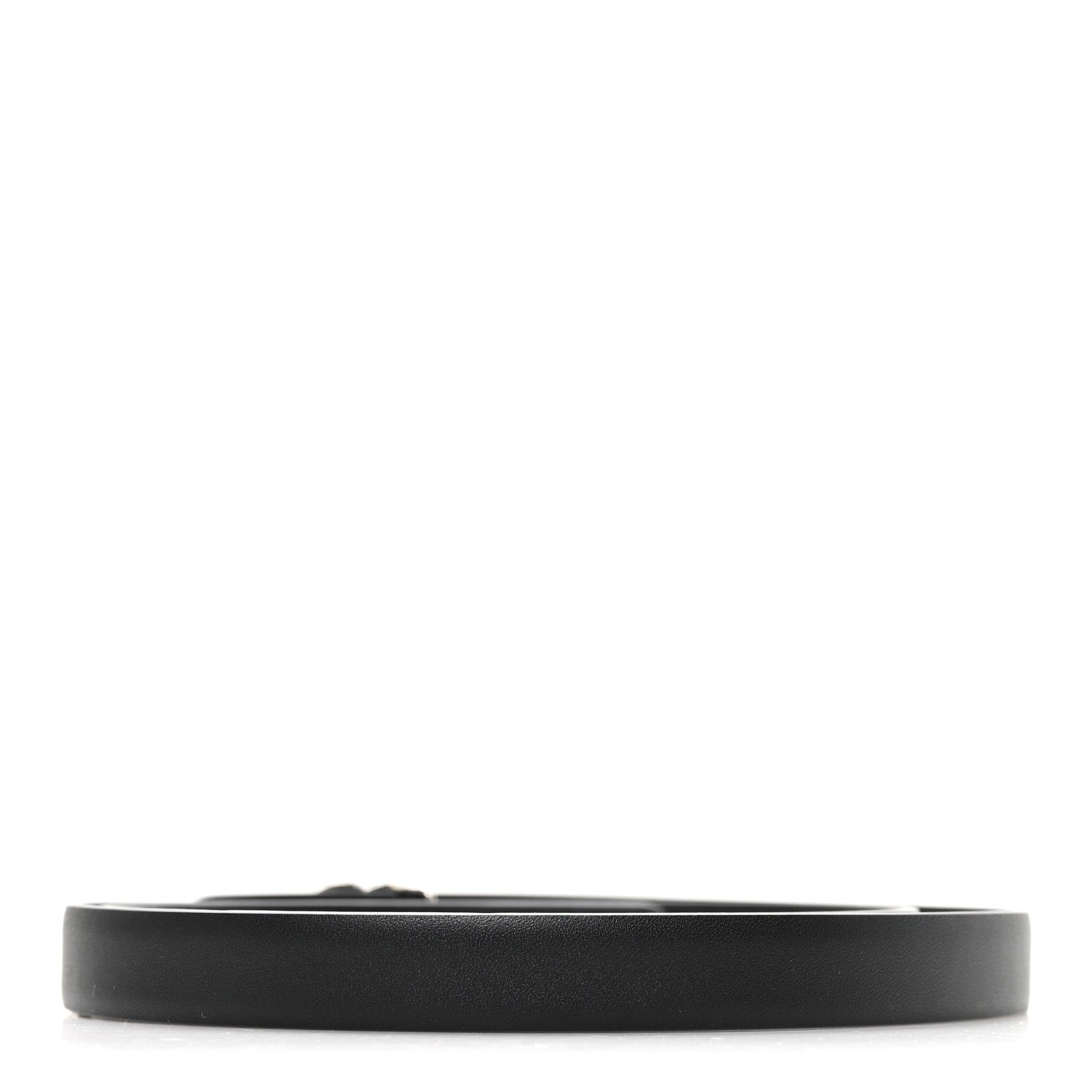 Calfskin Crystal CC Skinny Belt 90 36 Black