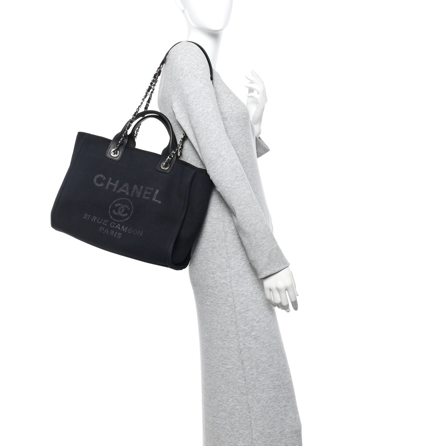 Mixed Fibers Small Deauville Tote Black