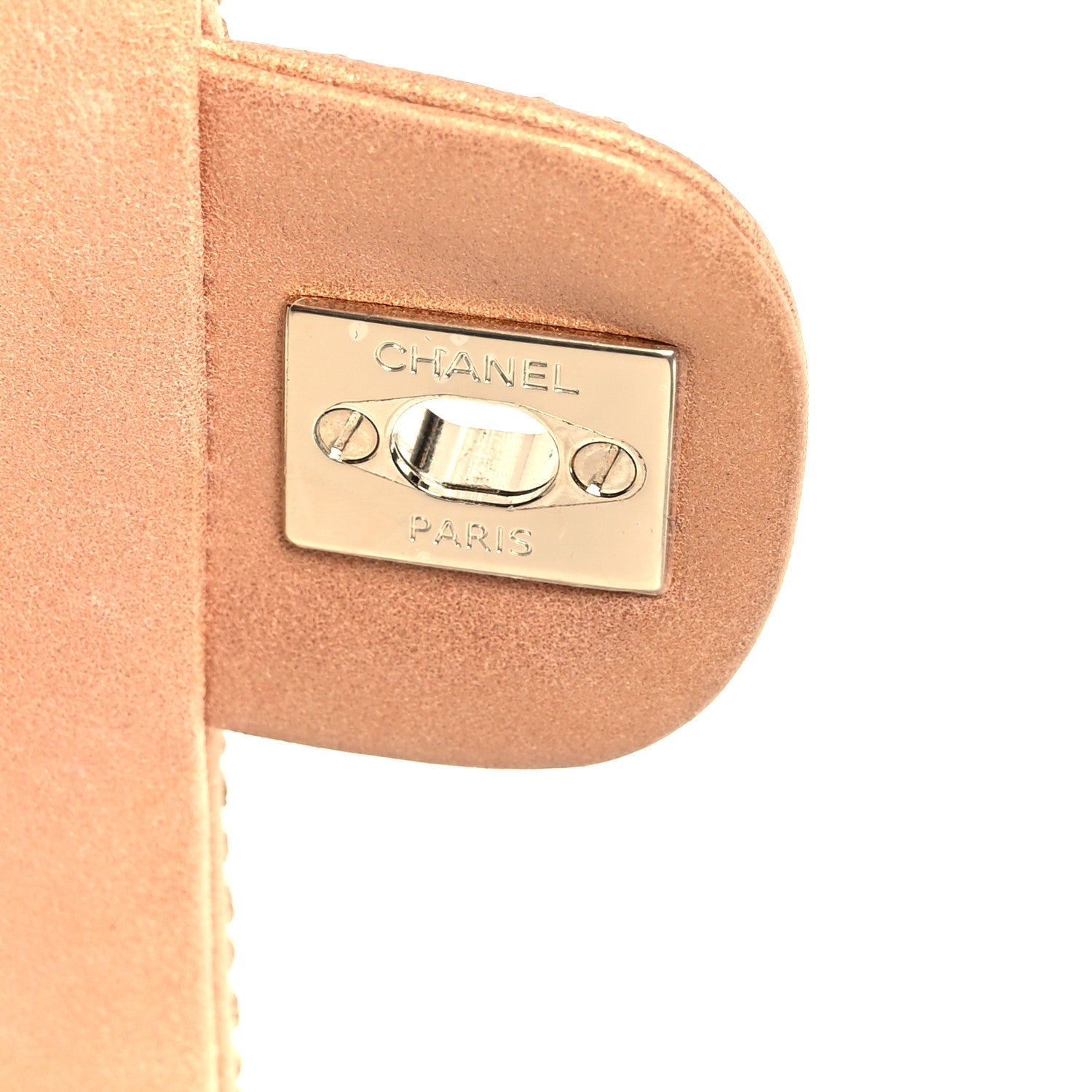 Suede Calfskin Crystal Mini Flap Pink Golden