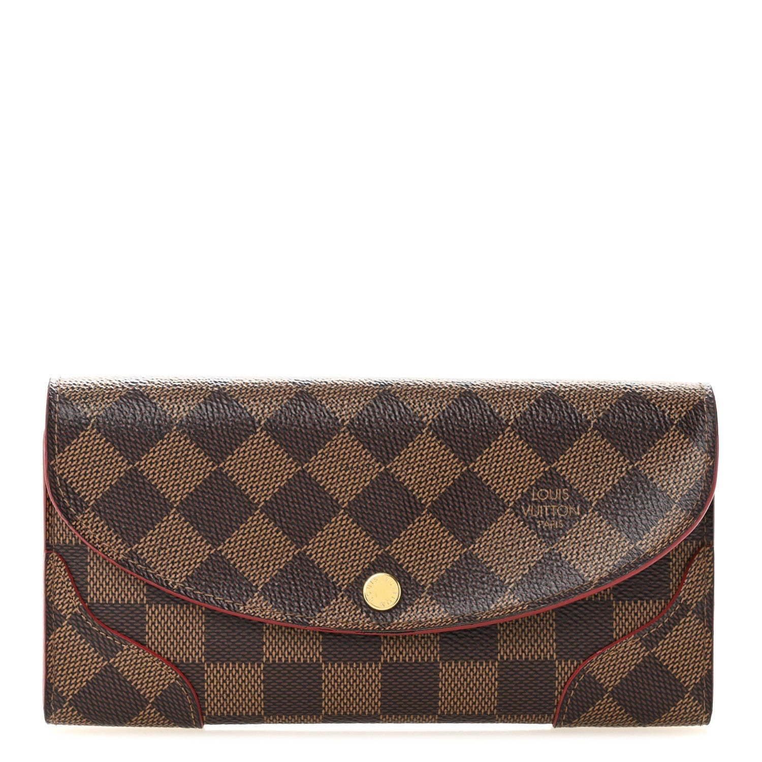 Damier Ebene Caissa Wallet Cherry