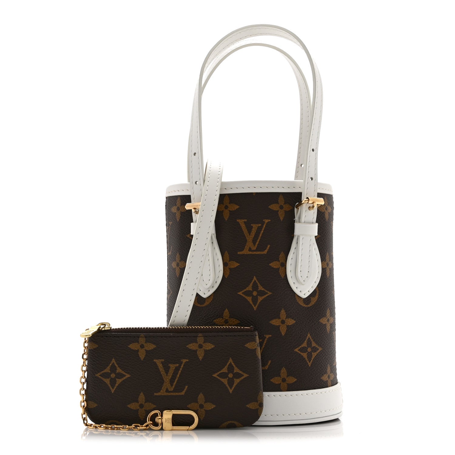 Monogram LV Match Nano Bucket Bag White