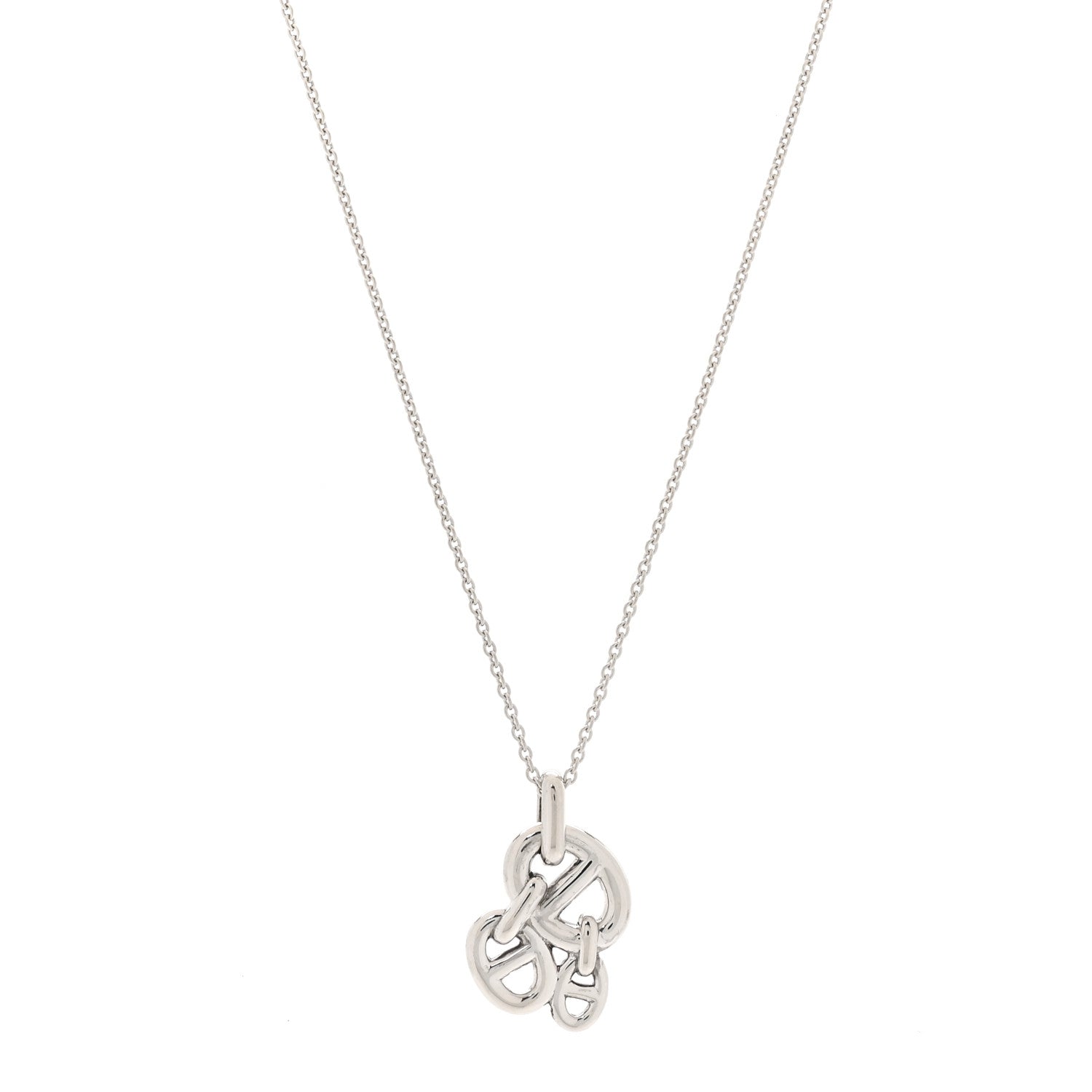 Sterling Silver Amulette Chaine d'Ancre Enchaine Pendant Necklace
