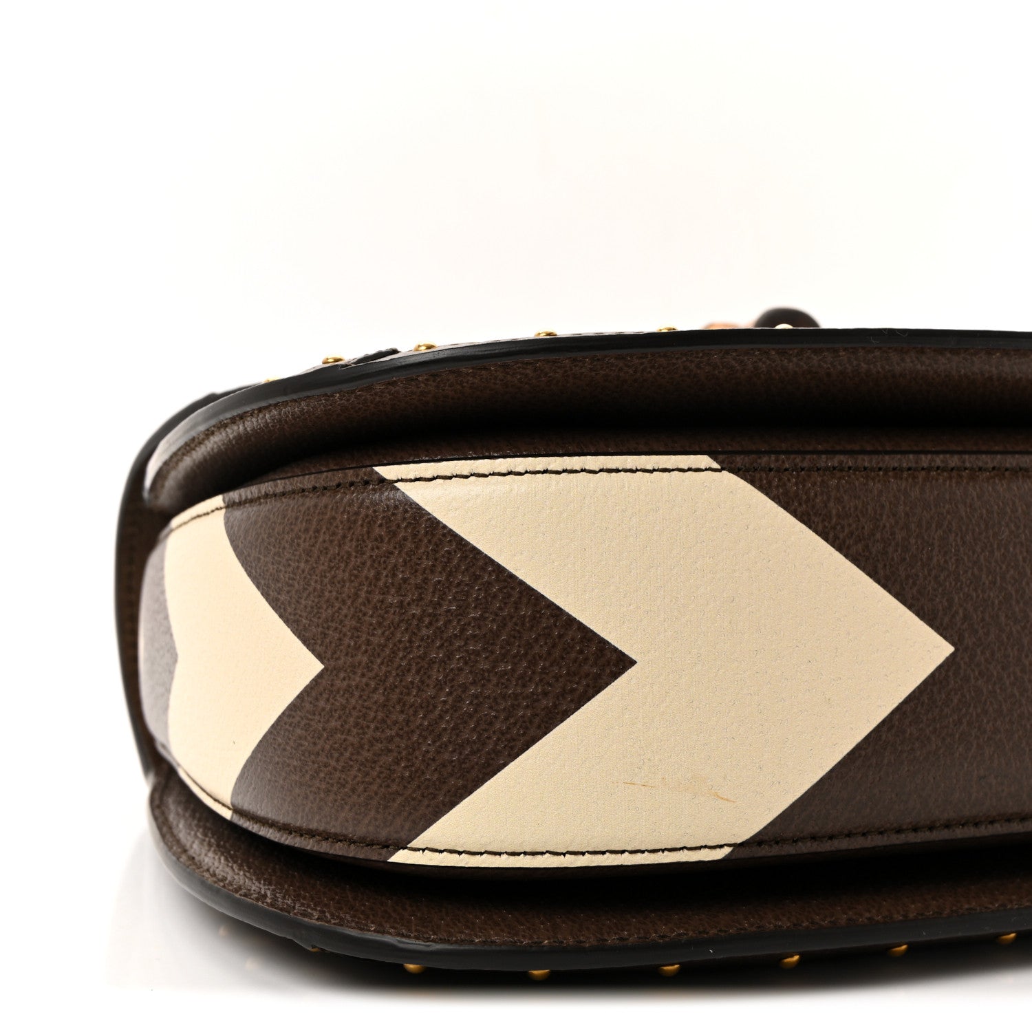 GG Supreme Monogram Studded Calfskin 100 Centennial Geometric Medium Bamboo 1947 Top Handle Bag Beige Ebony Multicolor