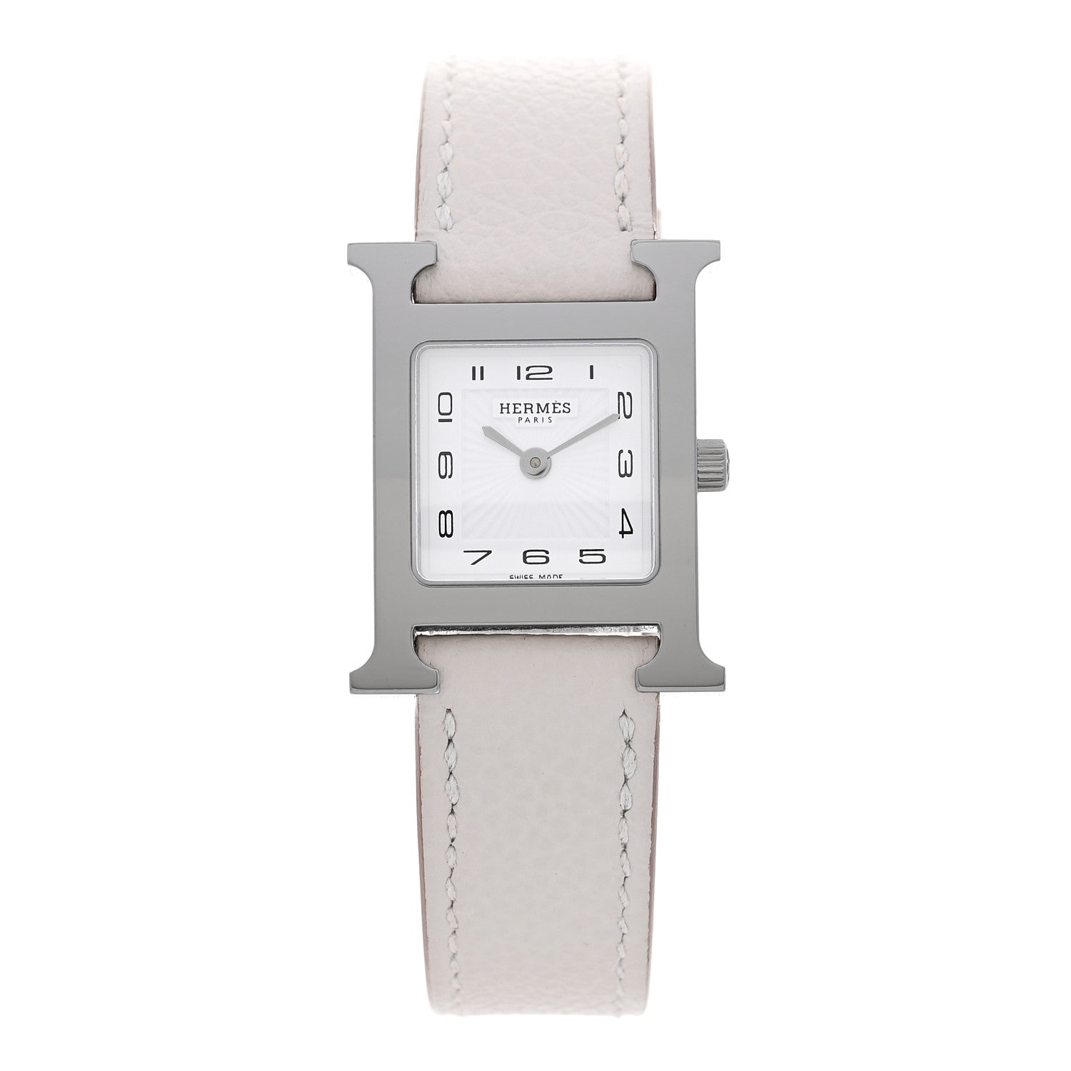 Stainless Steel Evercolor 21mm Heure H Hour Quartz Watch Gris Perle
