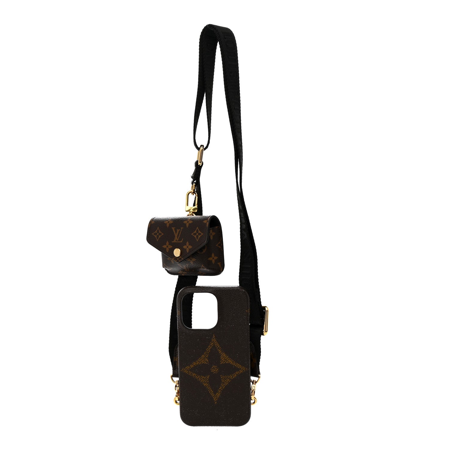 Monogram Bumper On Strap iPhone 13 Black