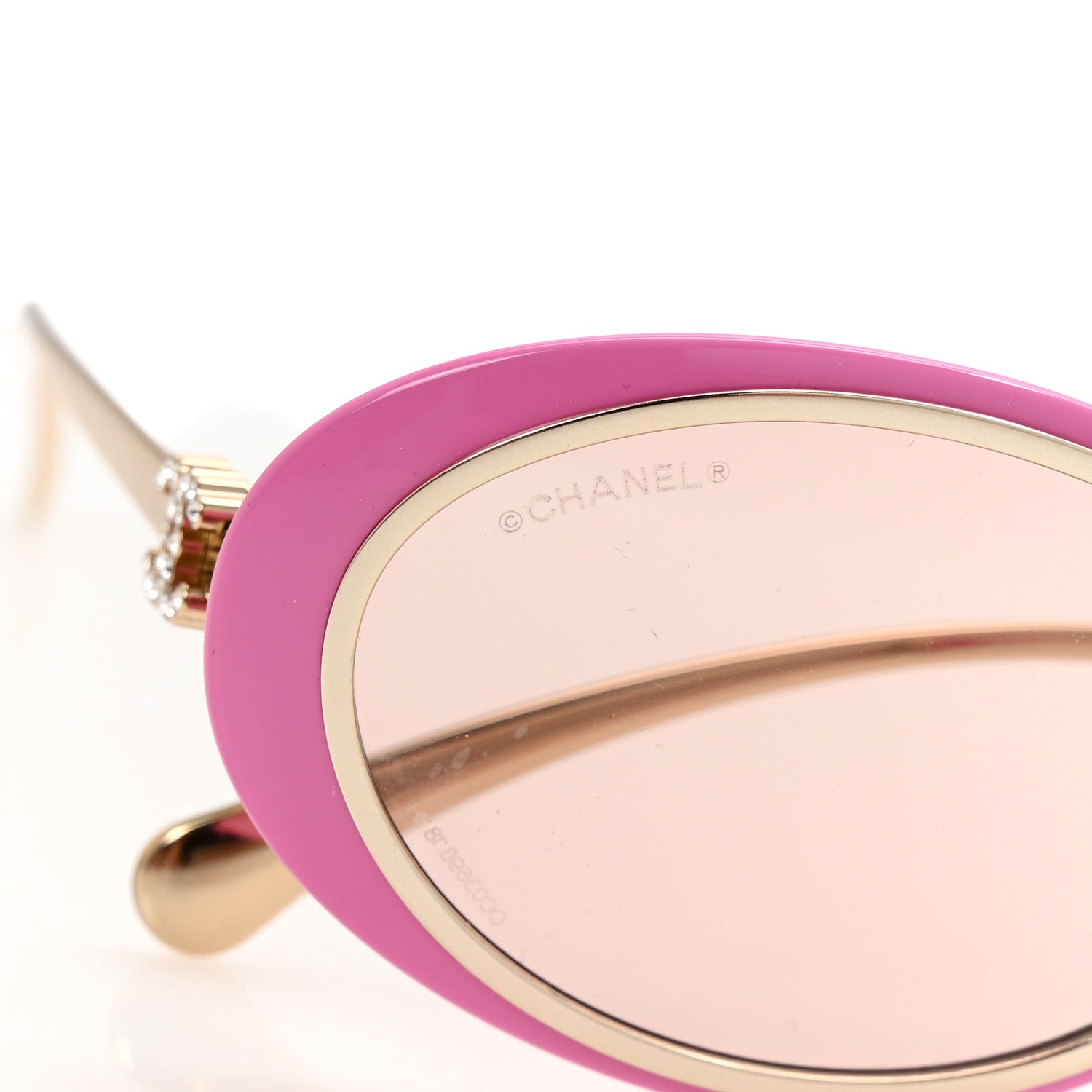 Metal Oval Pearl Sunglasses 71708 Pink