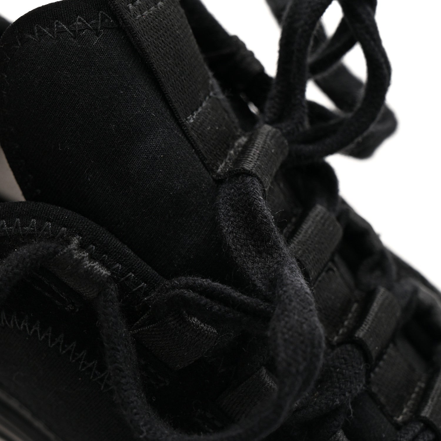 Velvet Calfskin Mixed Fibers CC Sneakers 36 Black
