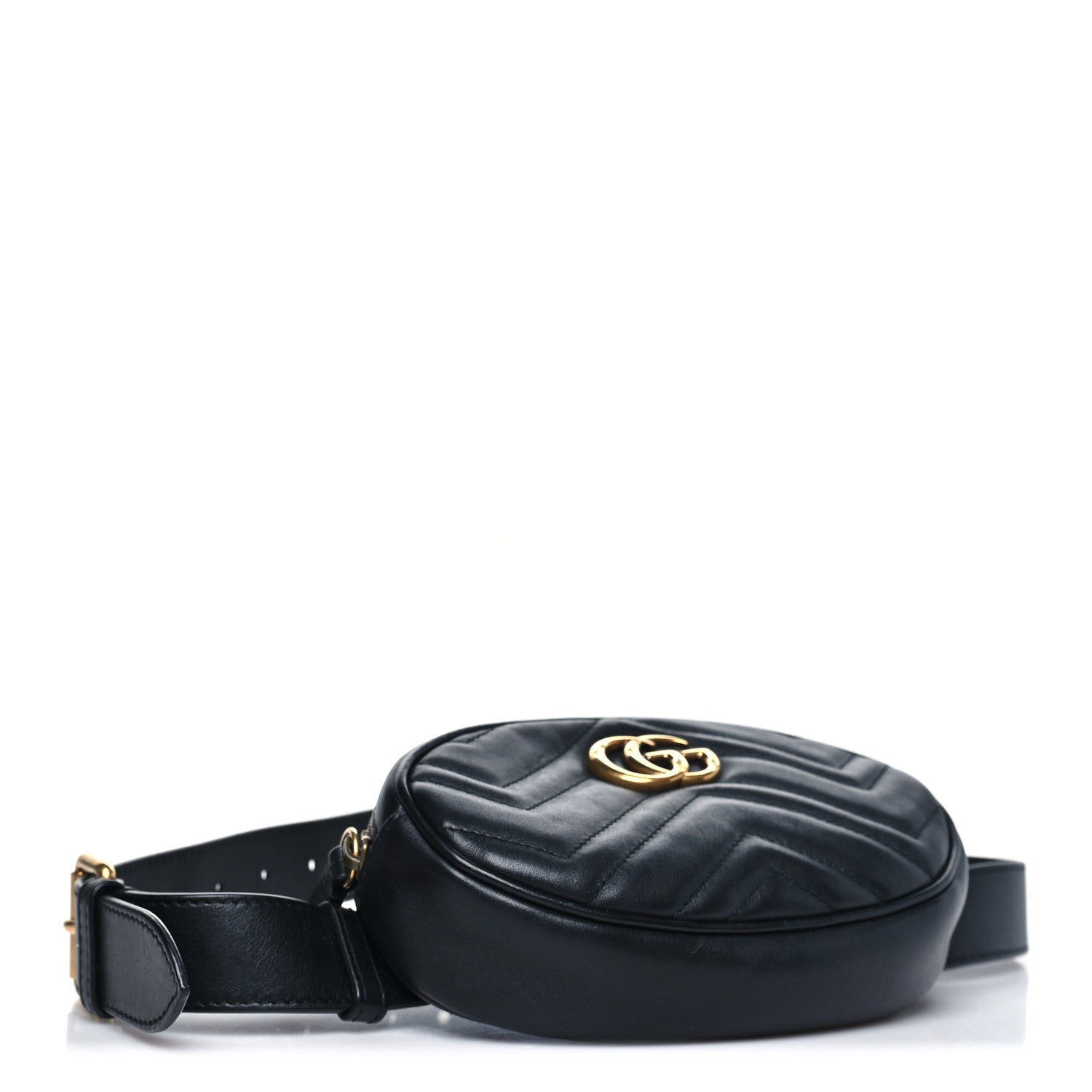 Calfskin Matelasse GG Marmont Belt Bag 95 38 Black
