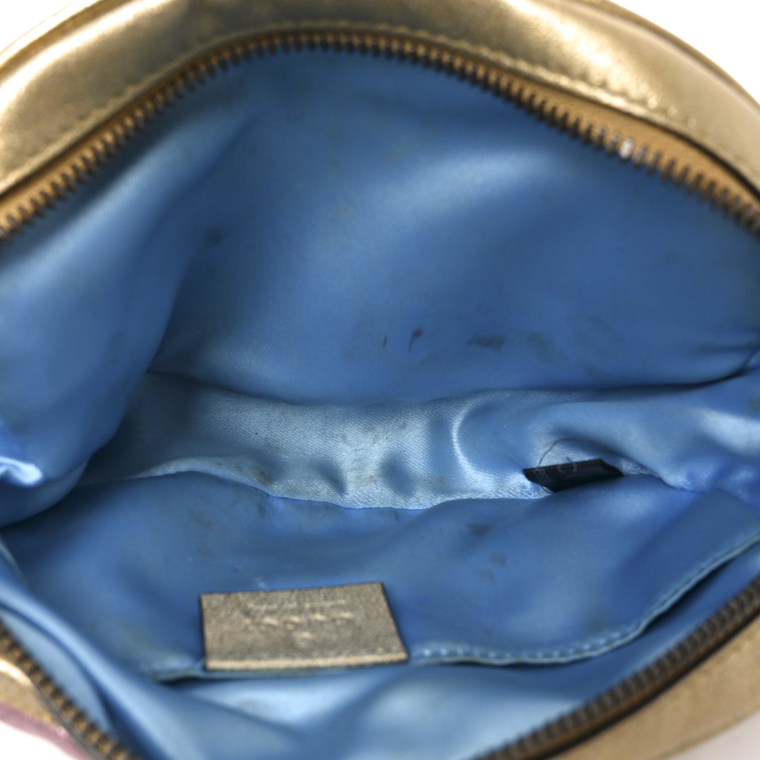 Metallic Nappa Matelasse Heart GG Marmont Belt Bag 85 34 Oro Vecchio Rosa