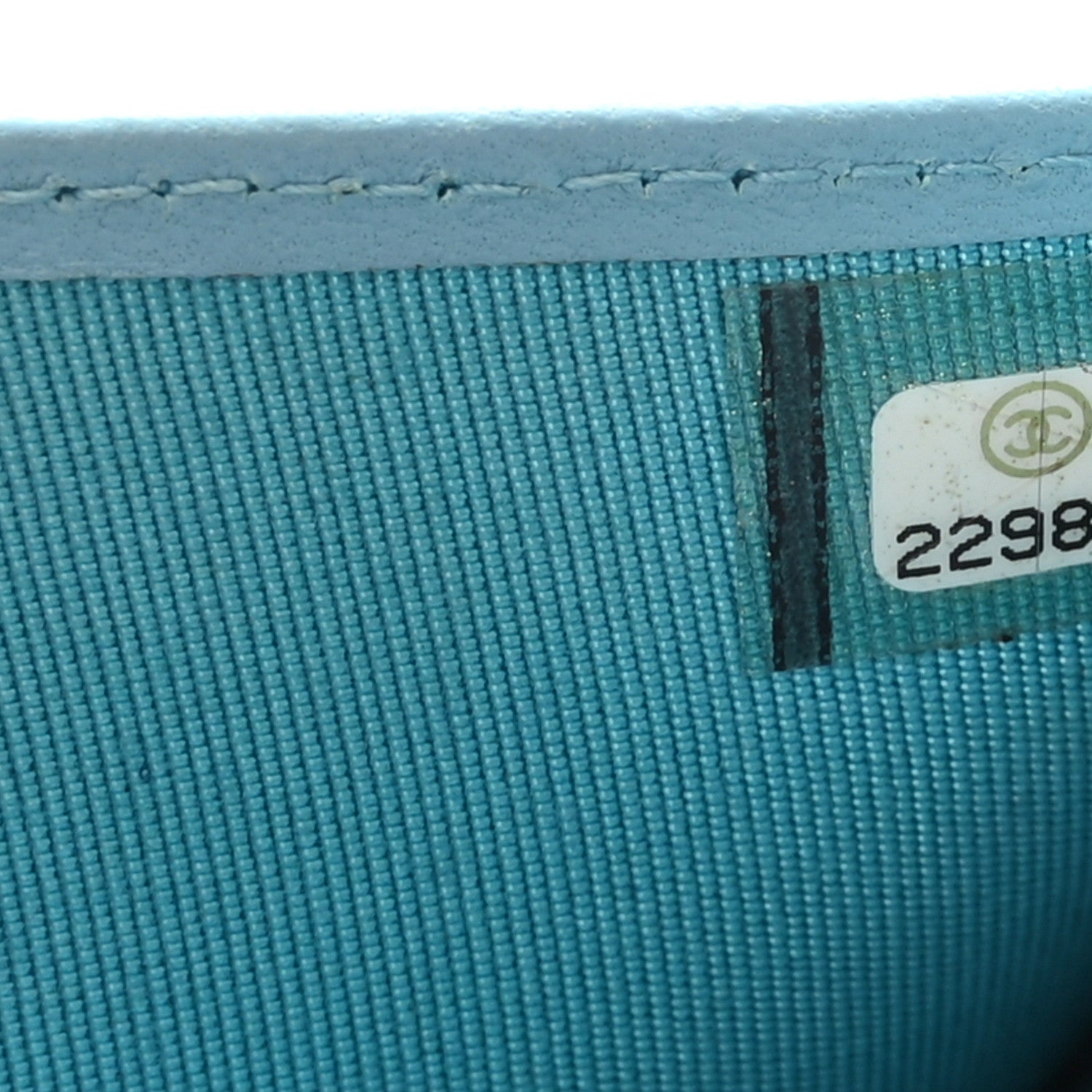 Lambskin Quilted Compact Flap Wallet Light Blue
