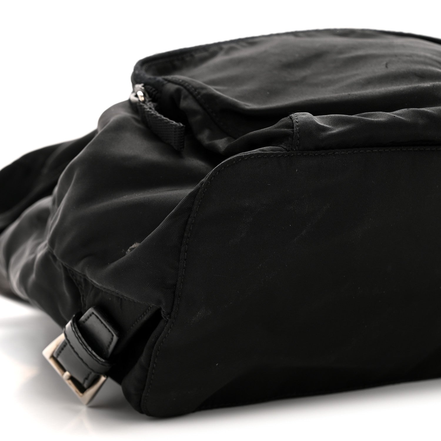 Nylon Vela Single Buckle Backpack  Black