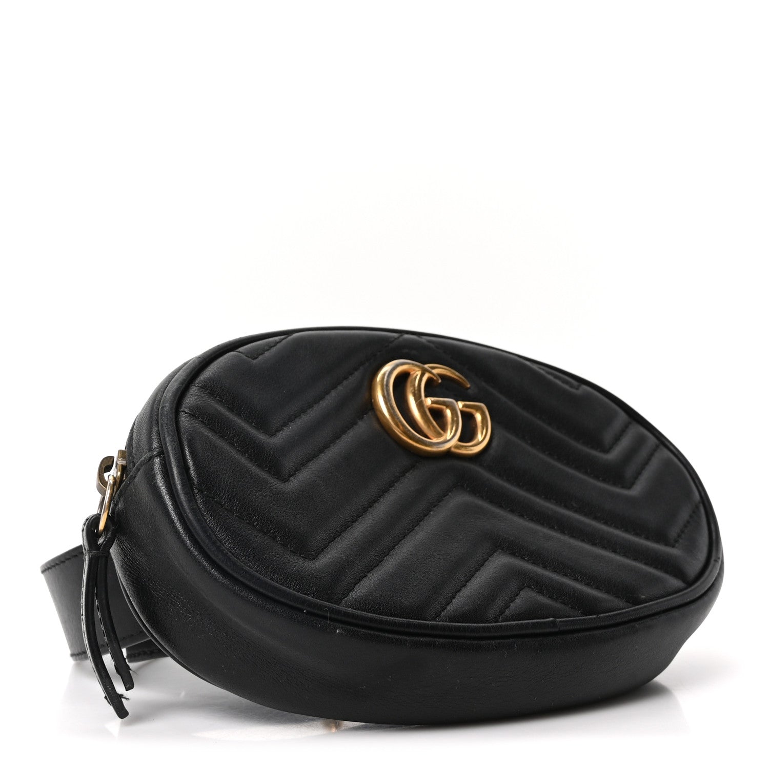 Calfskin Matelasse GG Marmont Belt Bag 75 30 Black